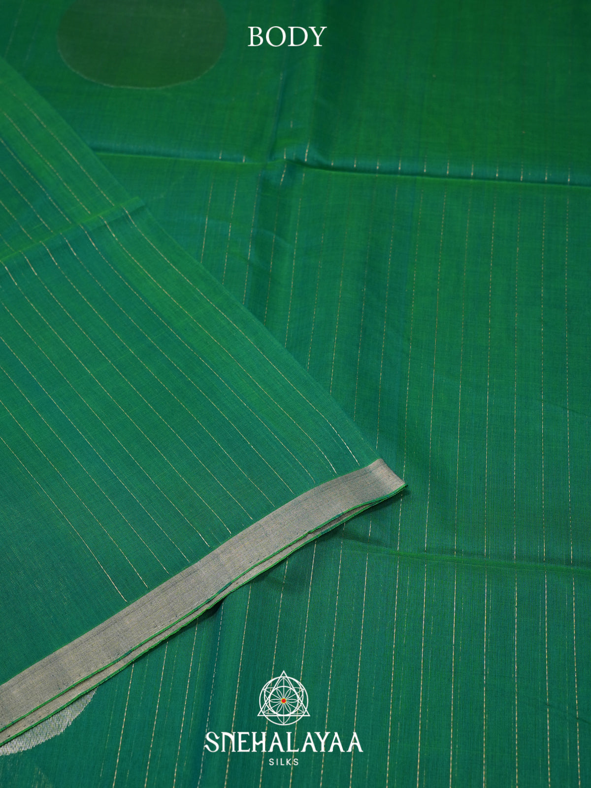 Jade Green Kora Silk Cotton Saree