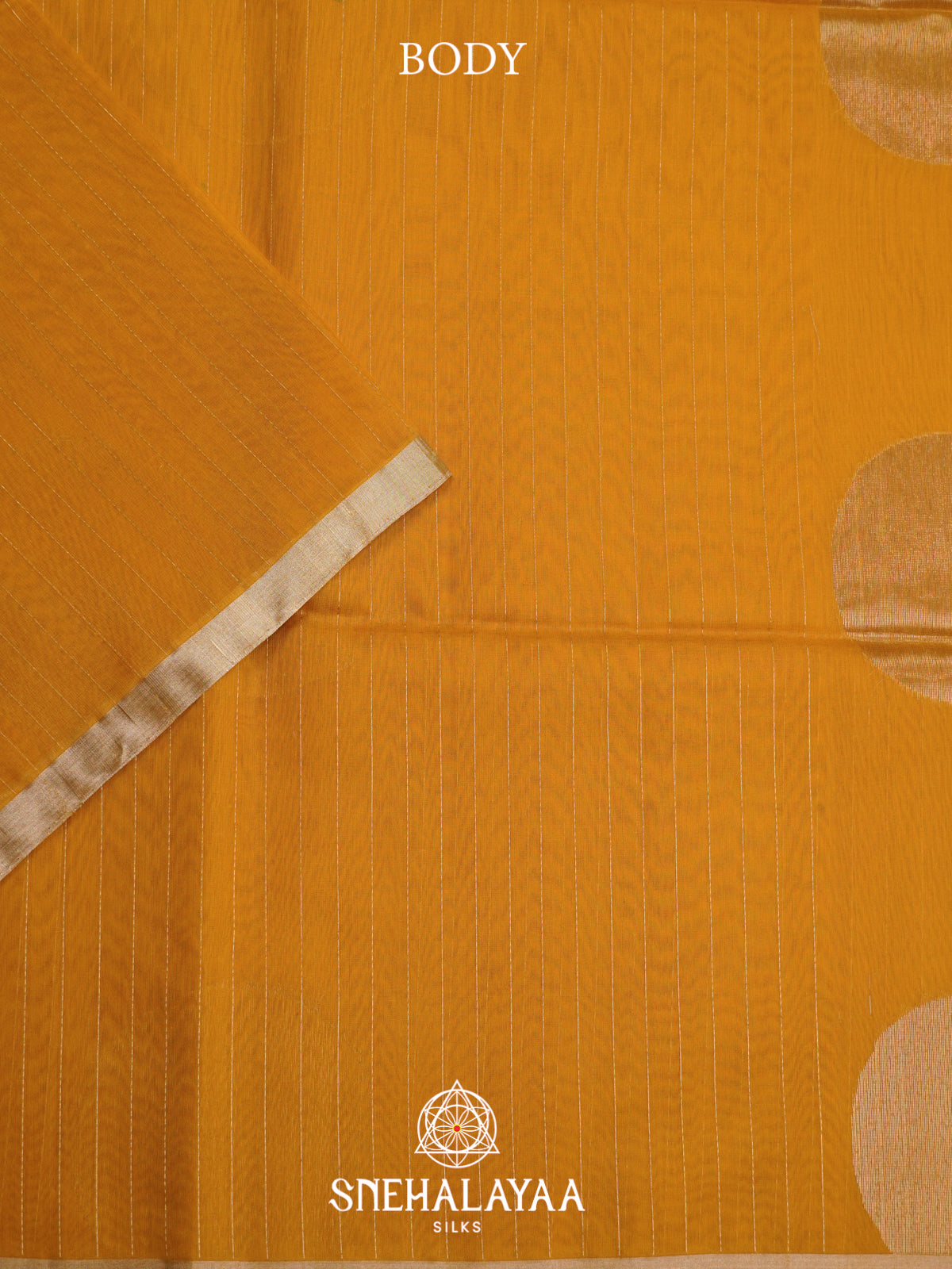 Yellow Kora Silk Cotton Saree
