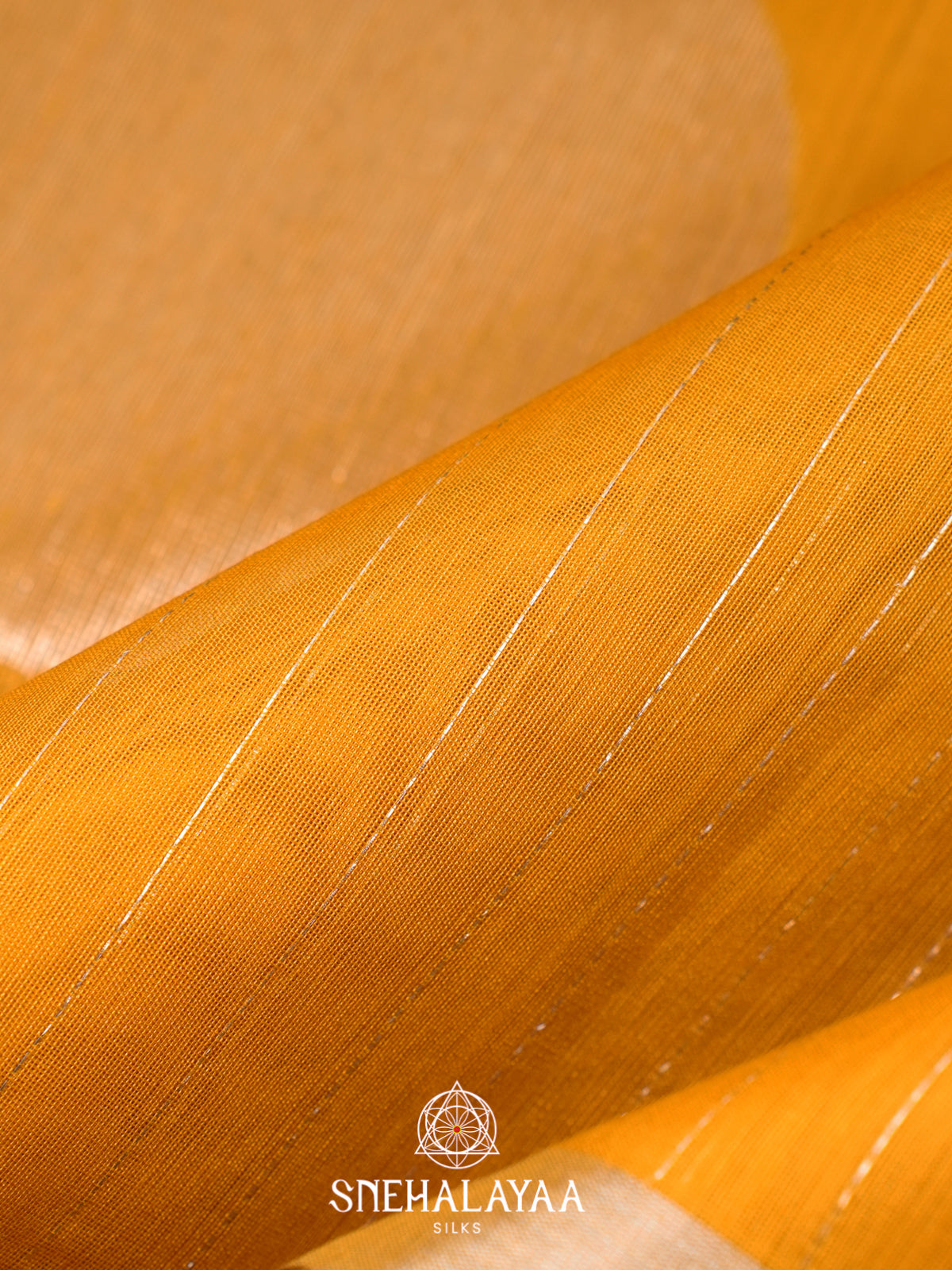 Yellow Kora Silk Cotton Saree