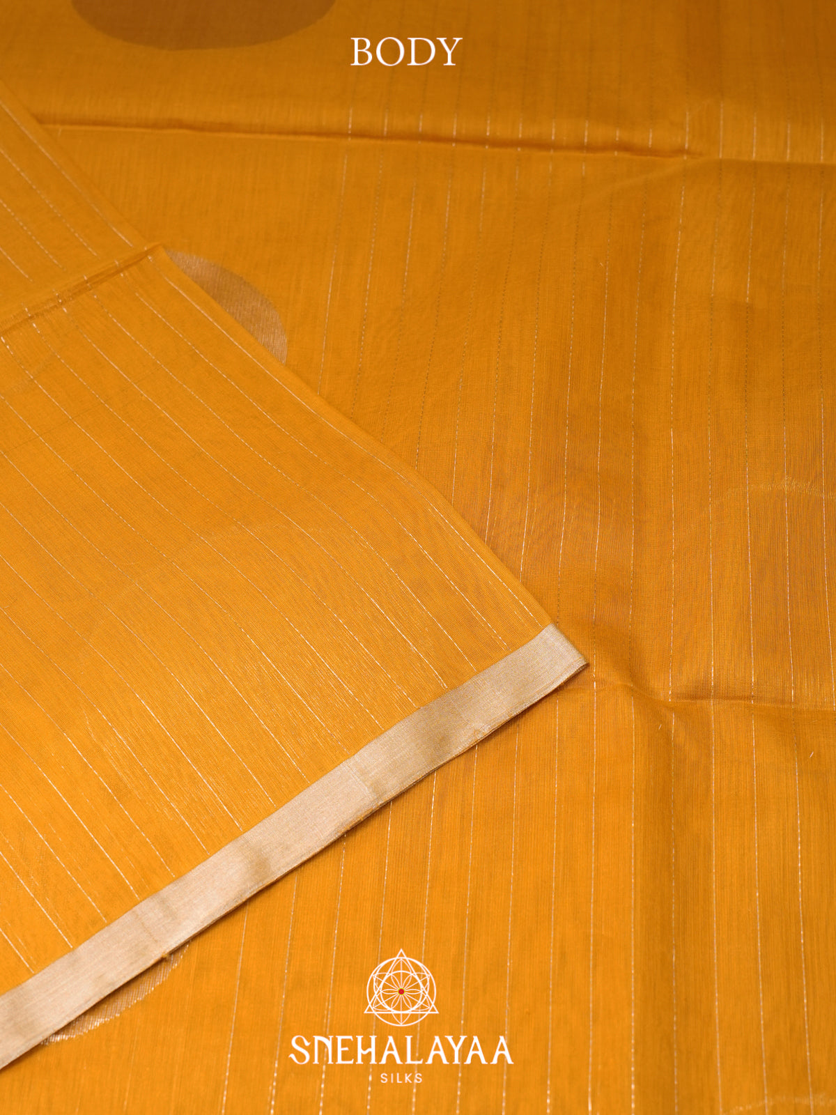Yellow Kora Silk Cotton Saree