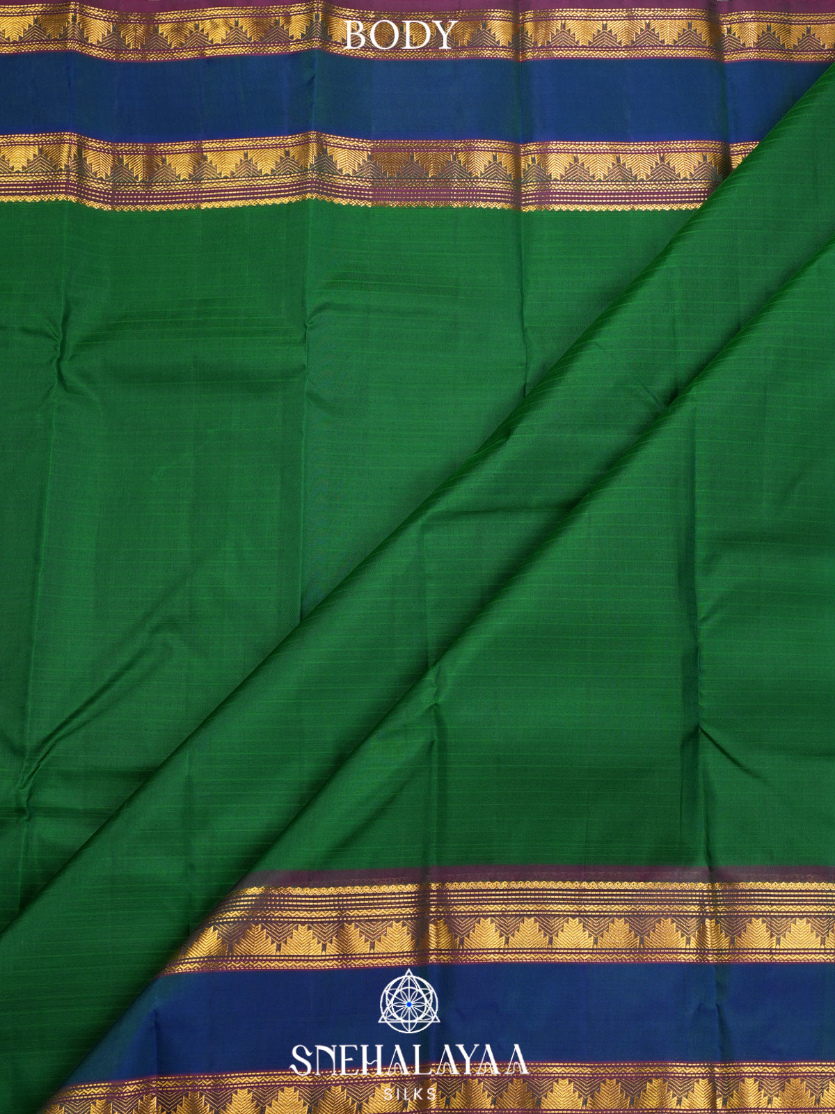 Forest Green Kanjivaram Silk Saree
