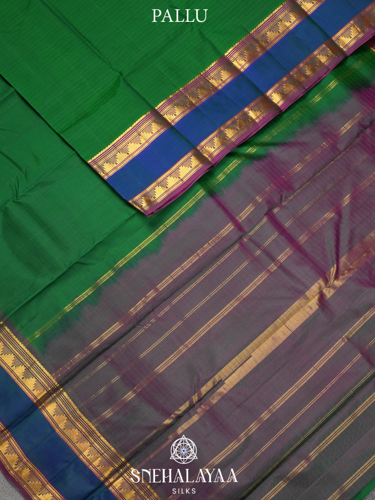 Forest Green Kanjivaram Silk Saree
