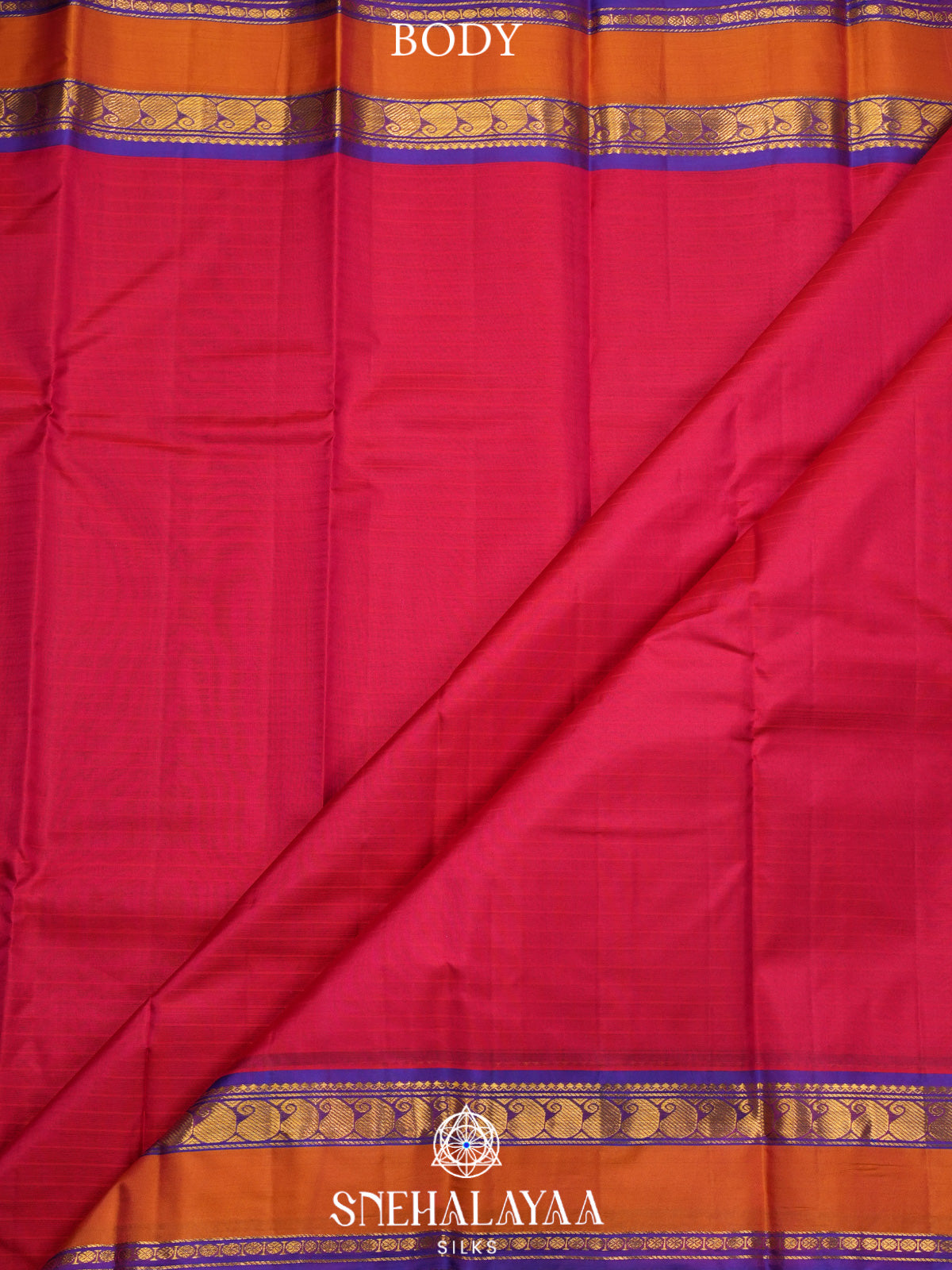 Ruby Red Kanjivaram Silk Saree