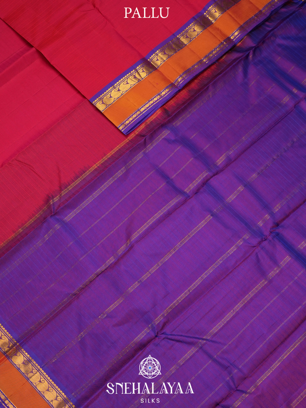 Ruby Red Kanjivaram Silk Saree