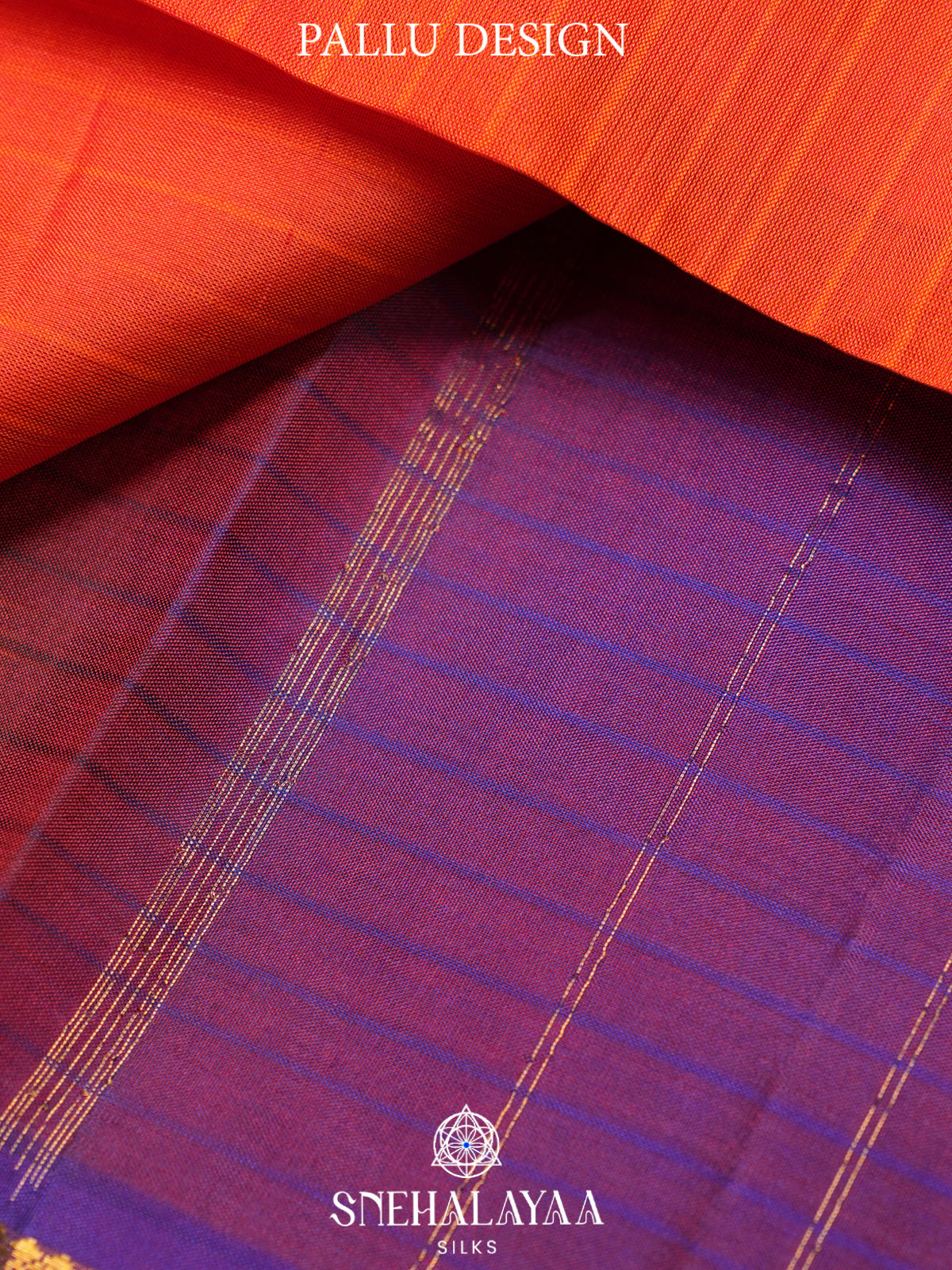 Rust Orange Kanjivaram Silk Saree