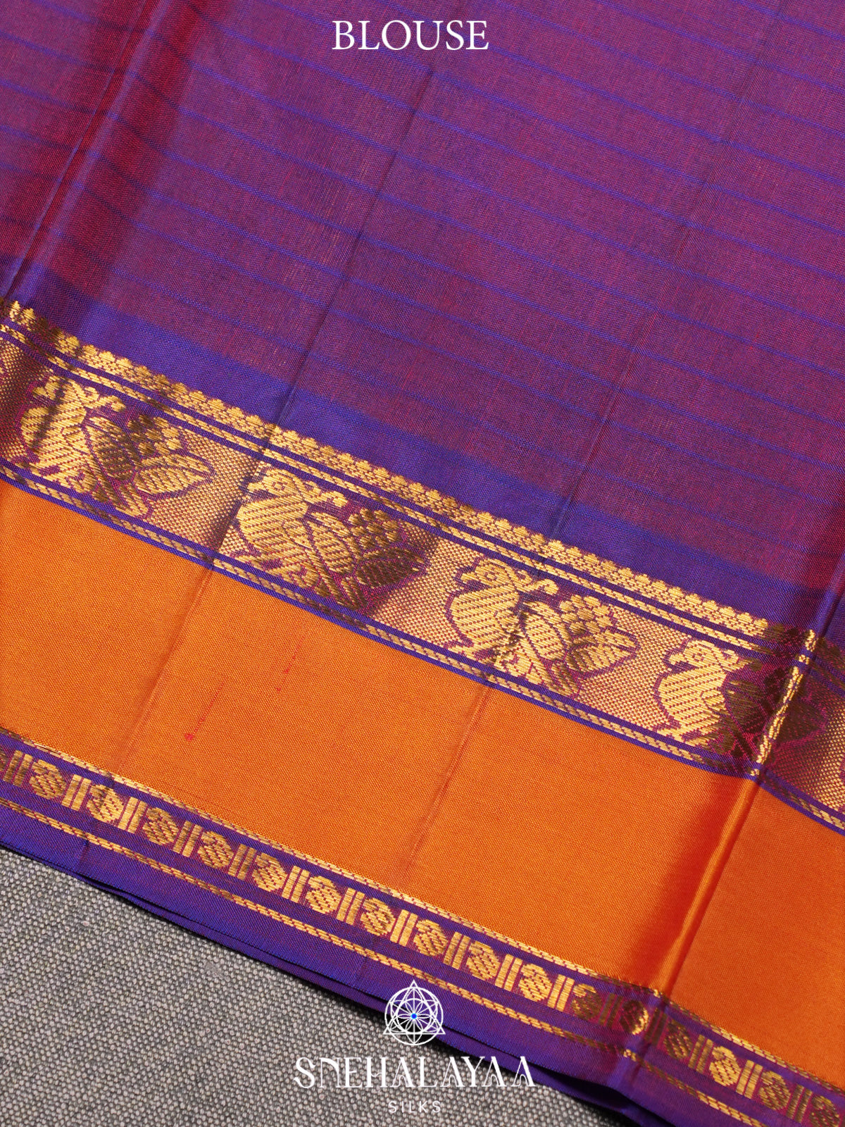 Rust Orange Kanjivaram Silk Saree