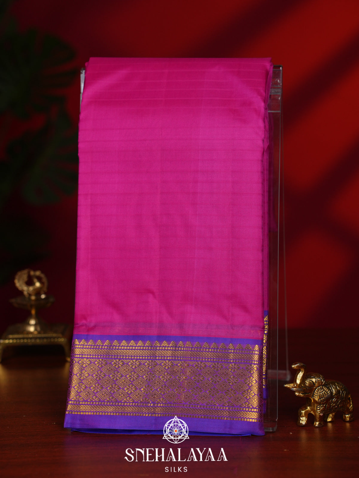 Magenta Pink Kanjivaram Silk Saree