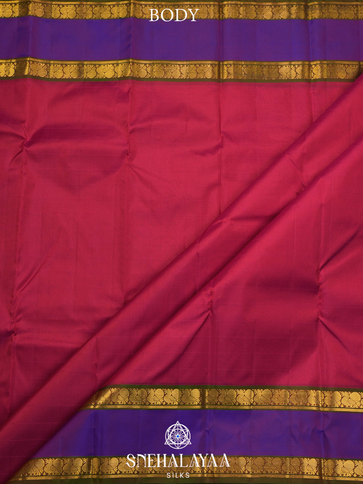 Ruby Red Kanjivaram Silk Saree