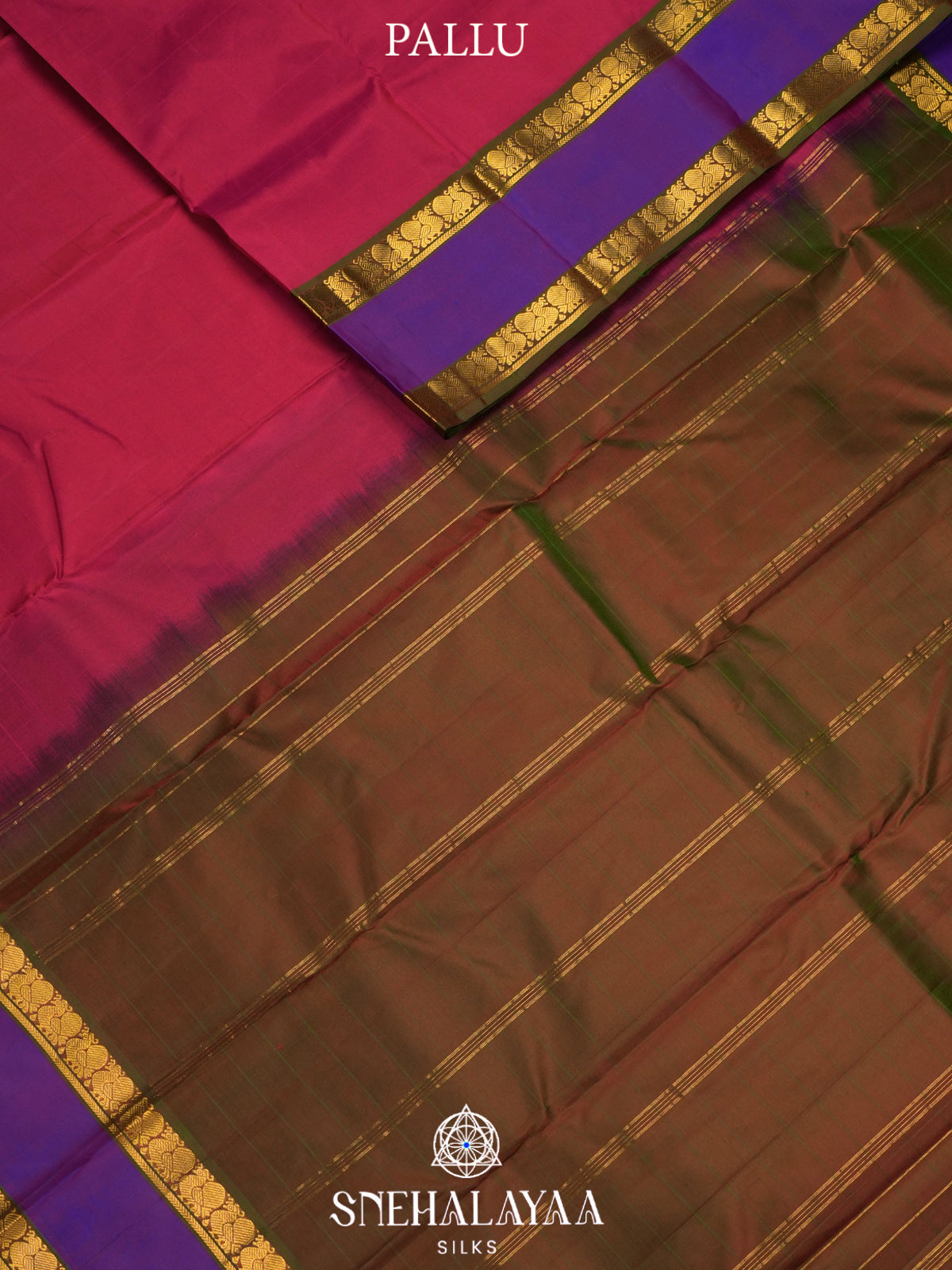 Ruby Red Kanjivaram Silk Saree