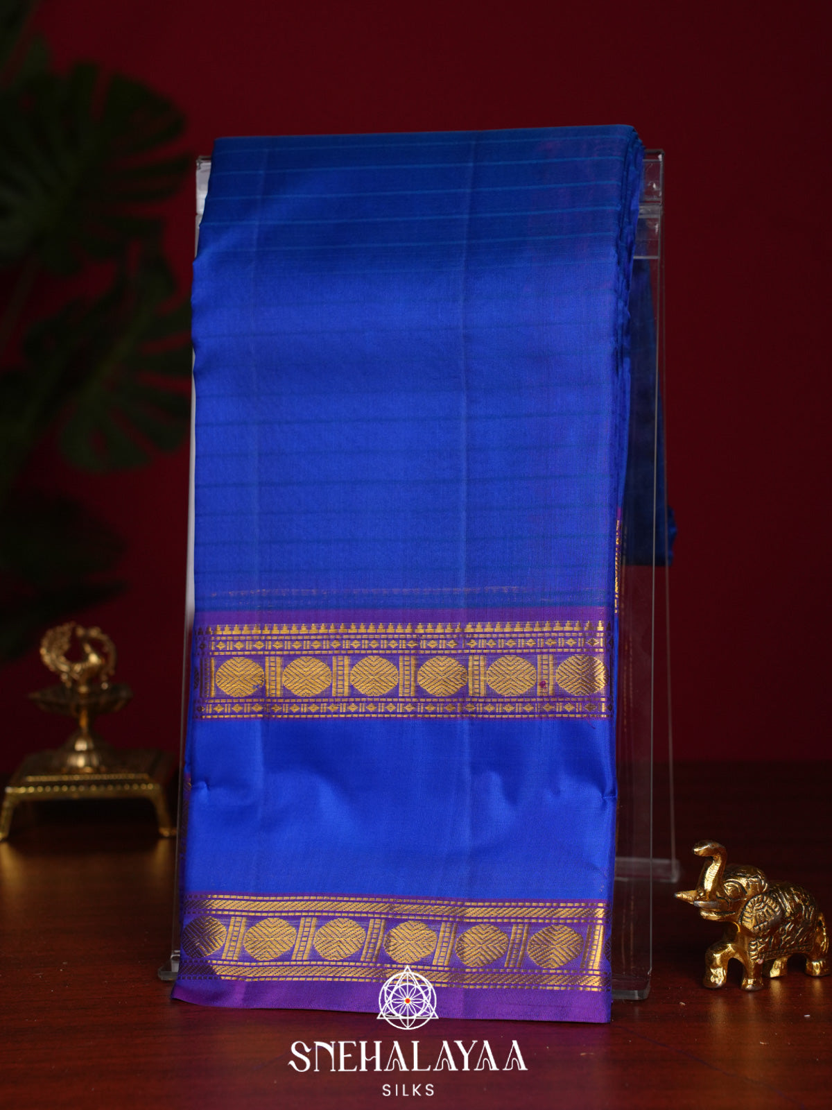 Navy Blue Kanjivaram Silk Saree
