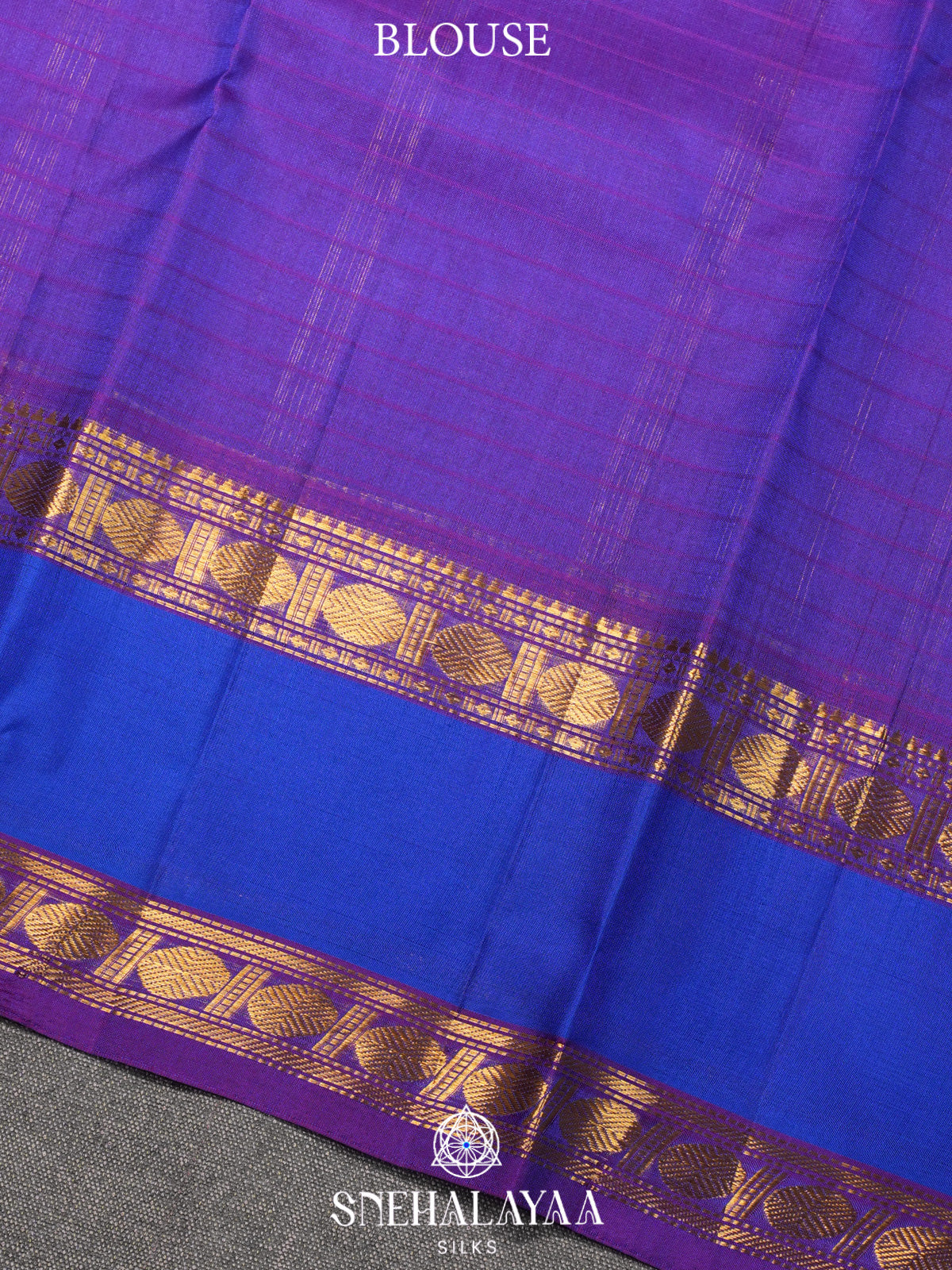 Navy Blue Kanjivaram Silk Saree