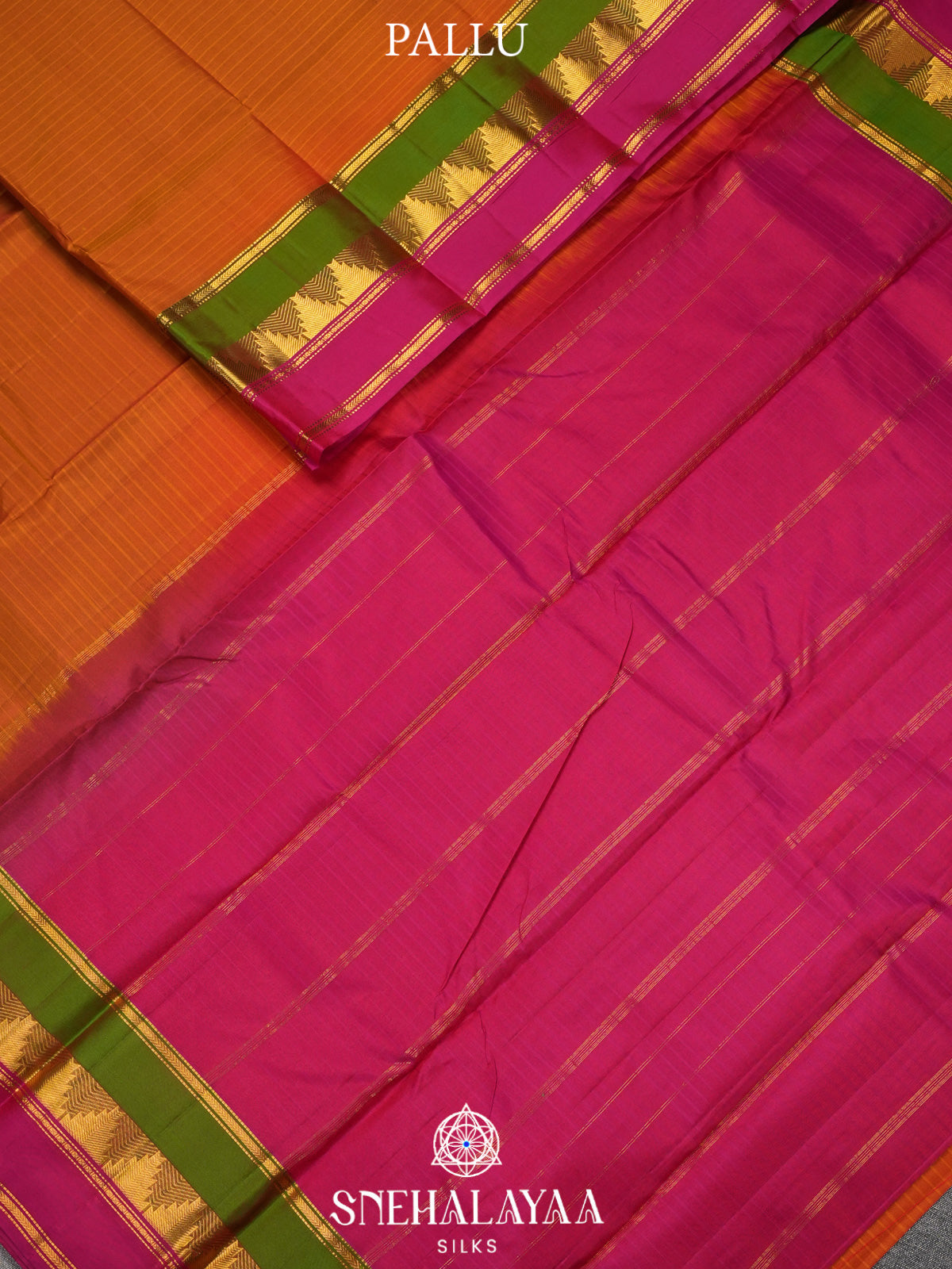 Orange Kanjivaram Silk Saree