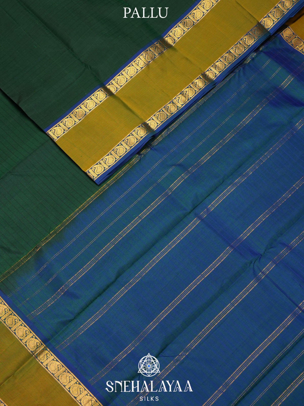 Forest Green Kanjivaram Silk Saree