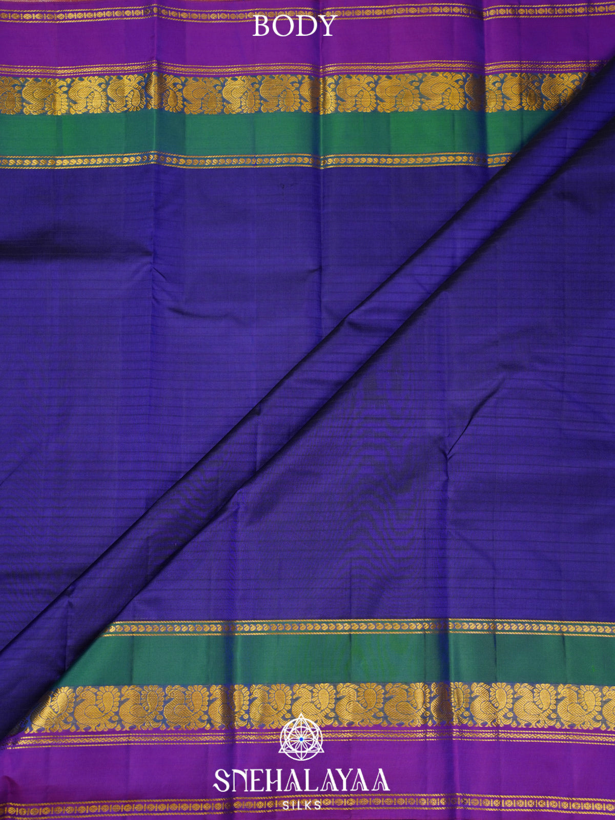Purple Kanjivaram Silk Saree