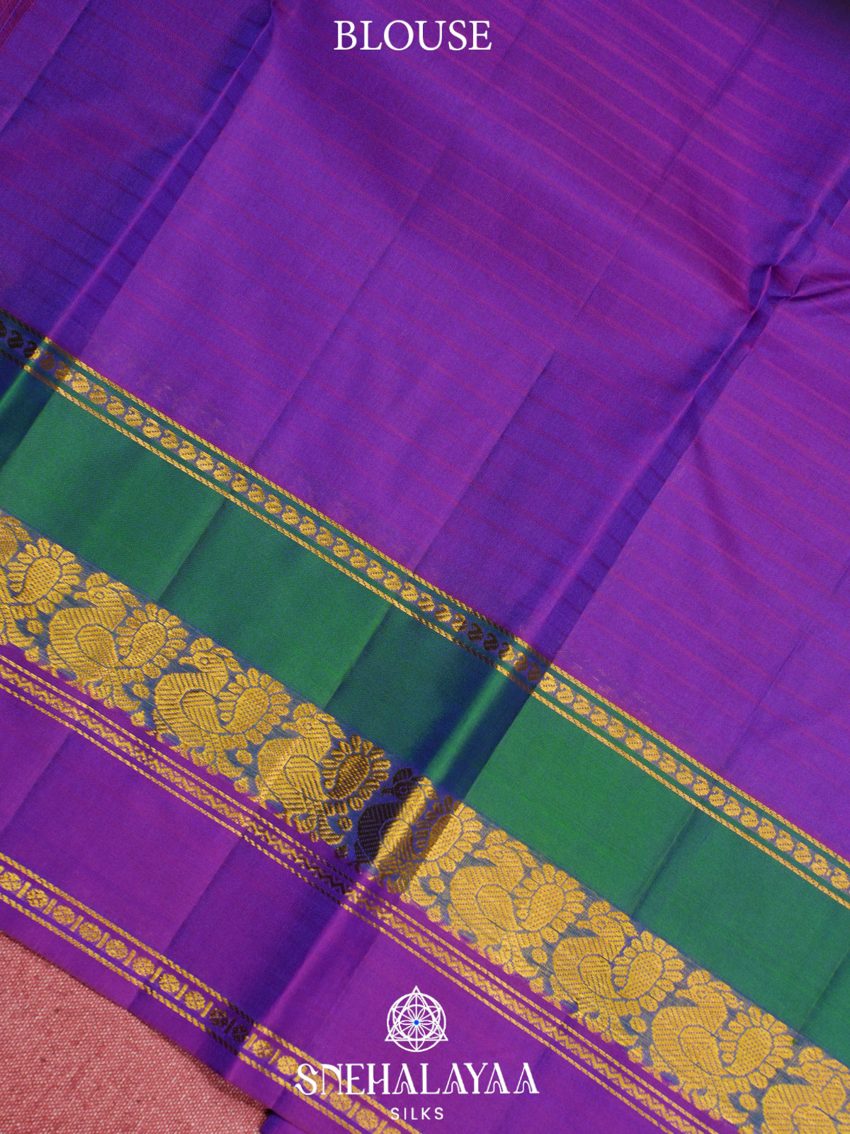 Purple Kanjivaram Silk Saree