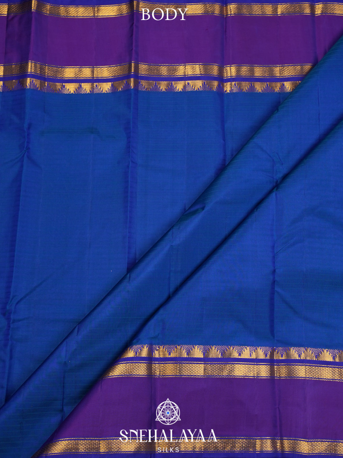 Navy Blue Kanjivaram Silk Saree