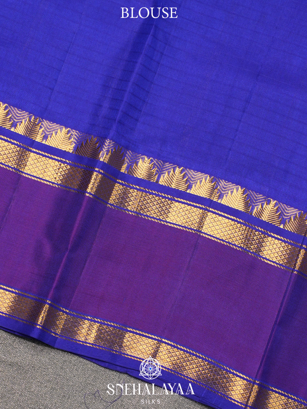 Navy Blue Kanjivaram Silk Saree