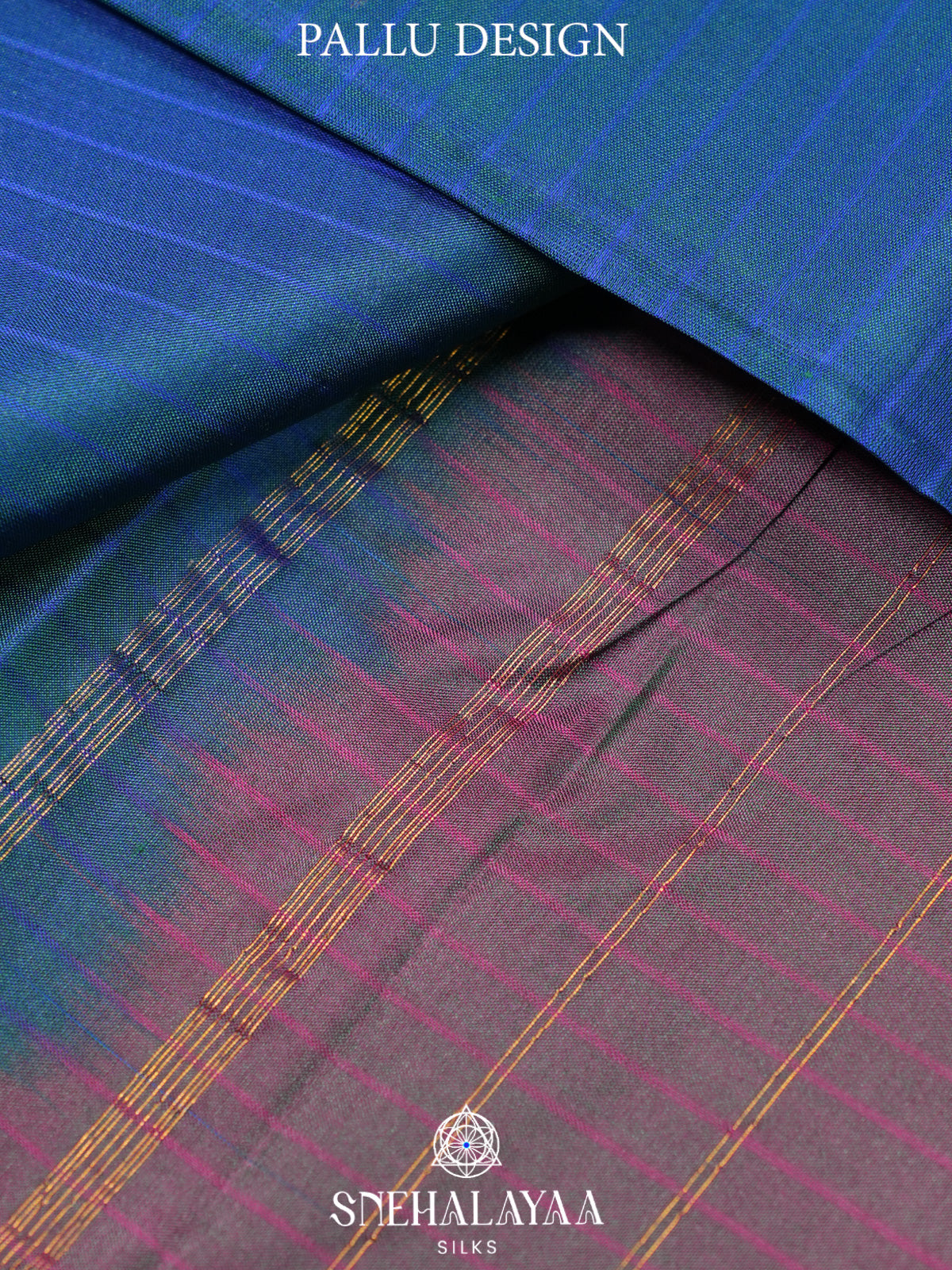 Peacock Blue Kanjivaram Silk Saree