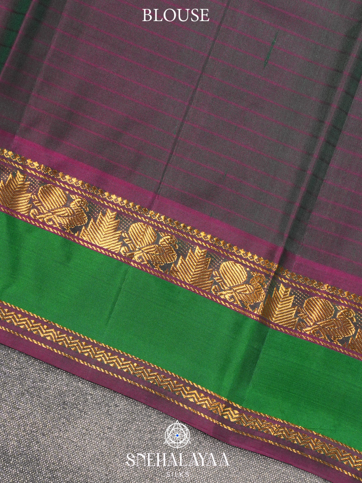 Peacock Blue Kanjivaram Silk Saree