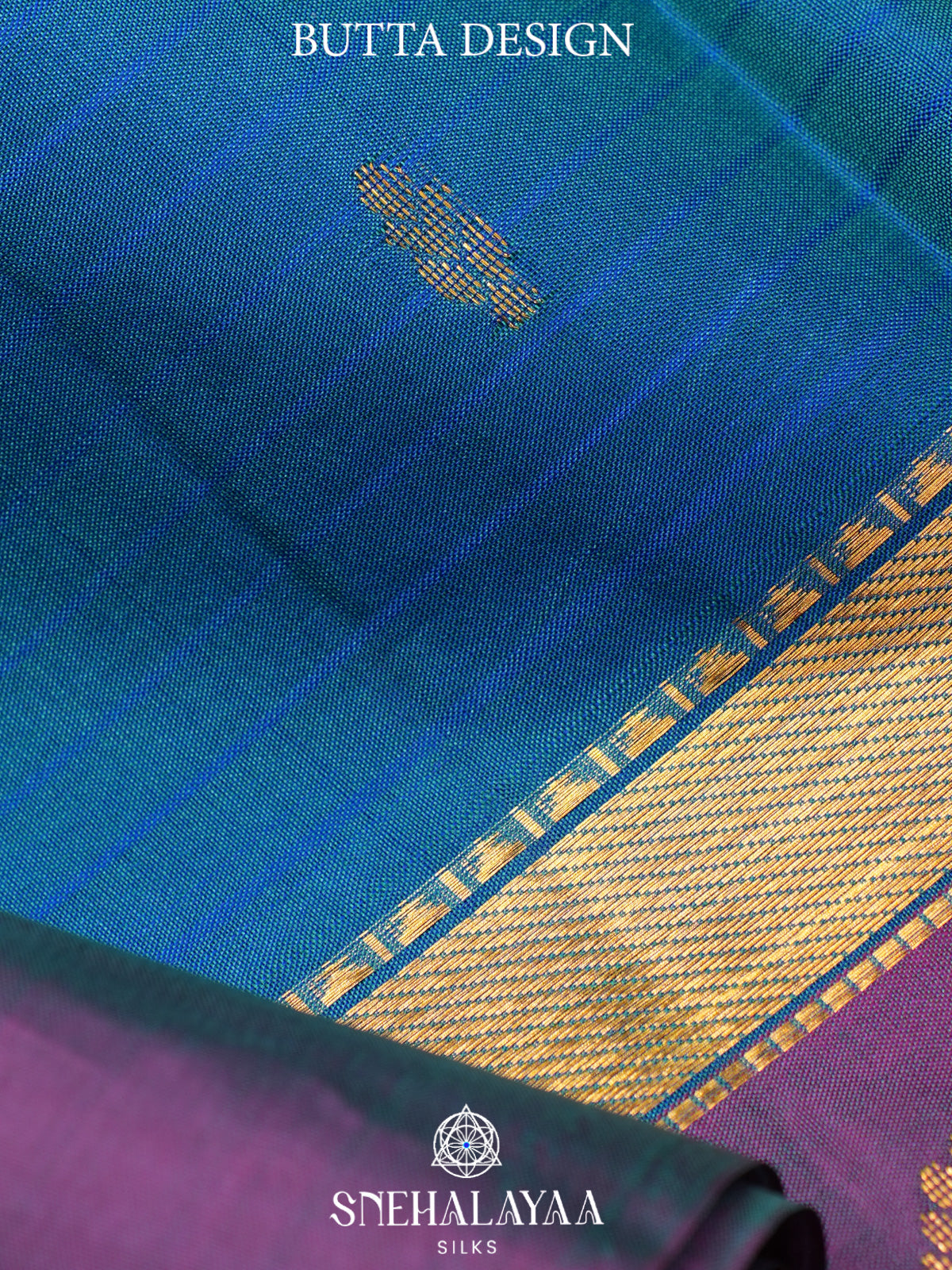 Peacock Blue Kanjivaram Silk Saree