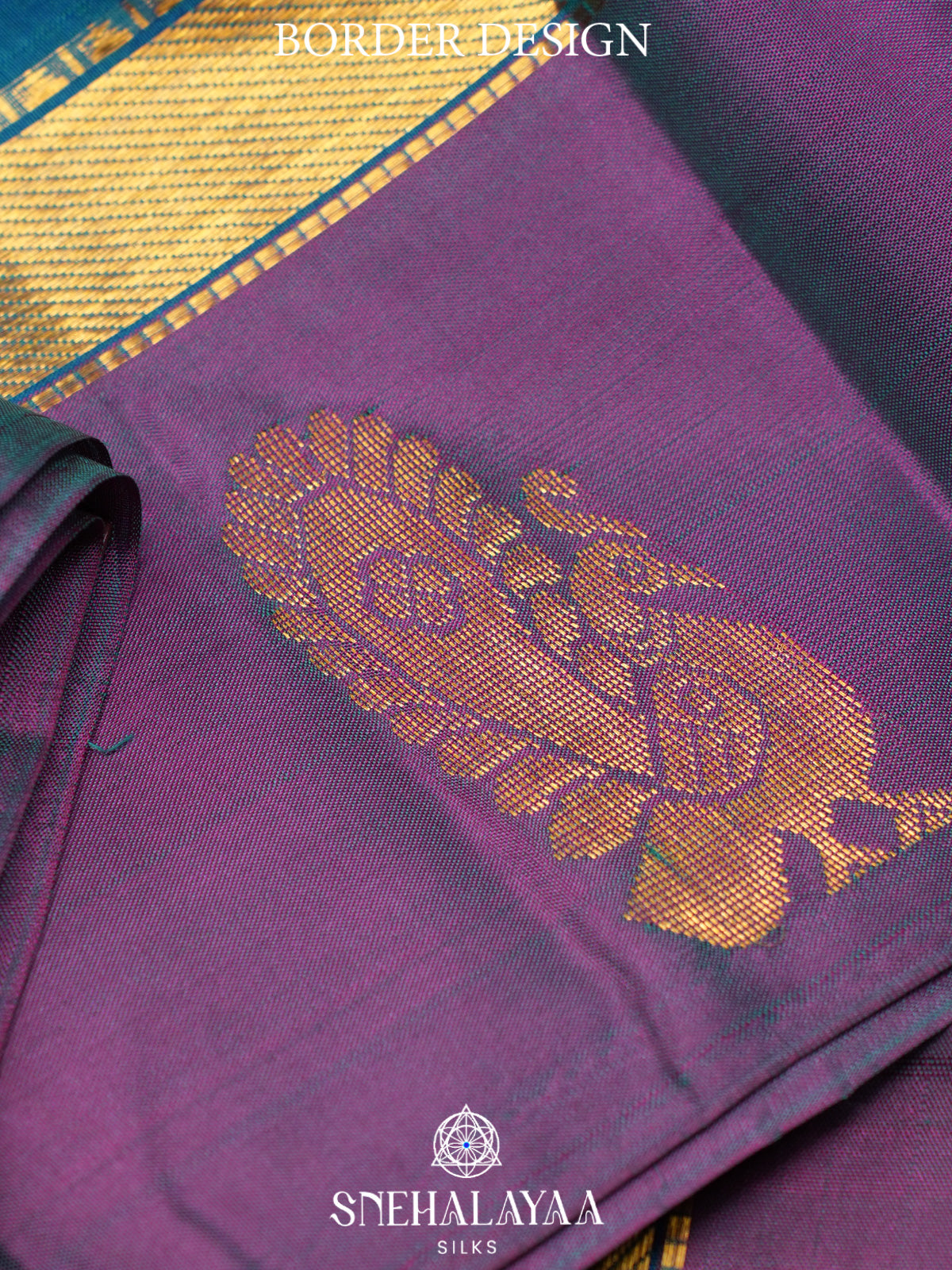 Peacock Blue Kanjivaram Silk Saree