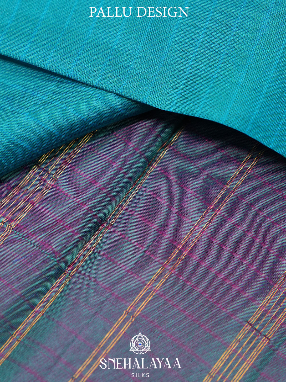 Aqua Blue Kanjivaram Silk Saree