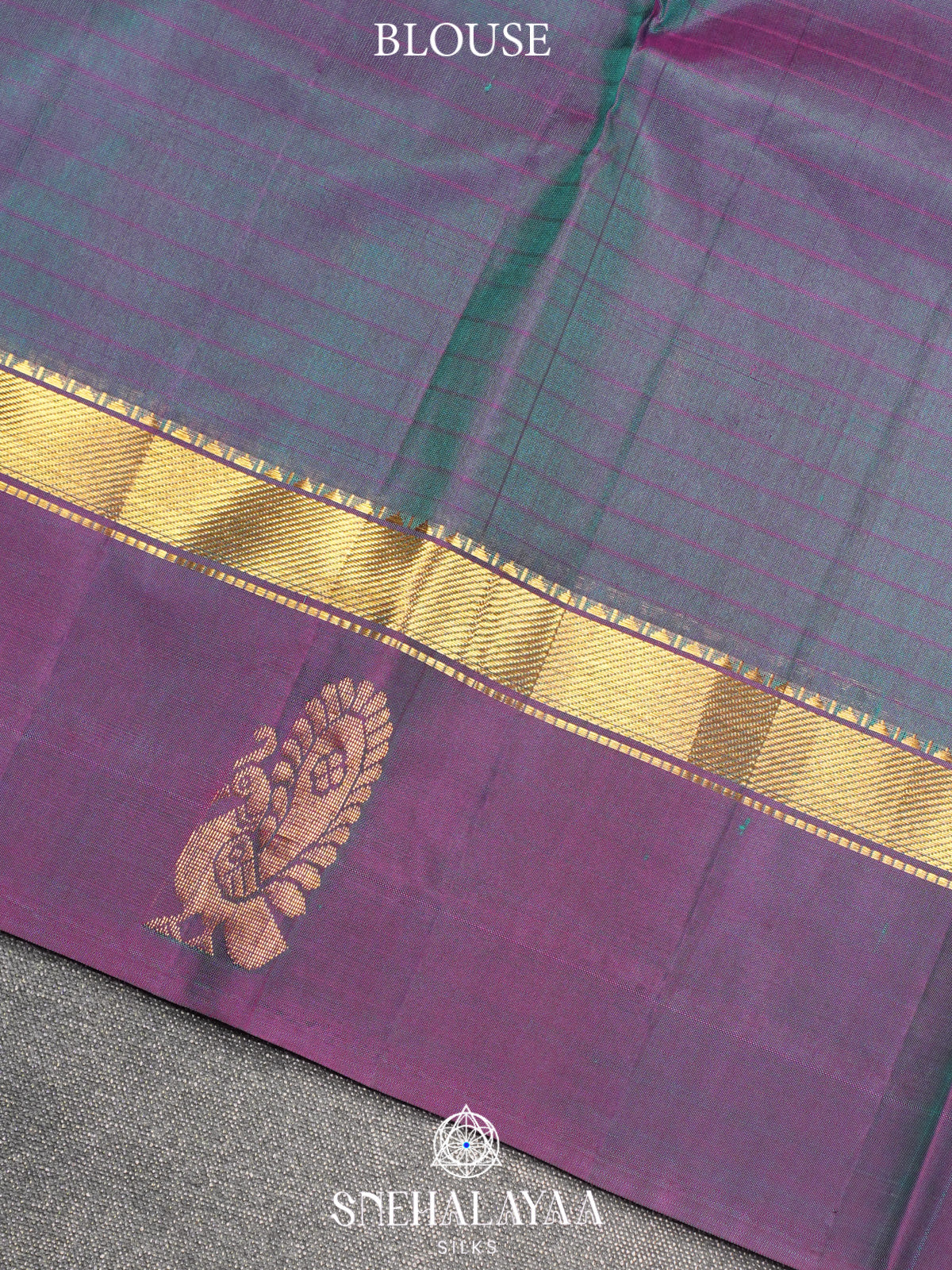 Aqua Blue Kanjivaram Silk Saree