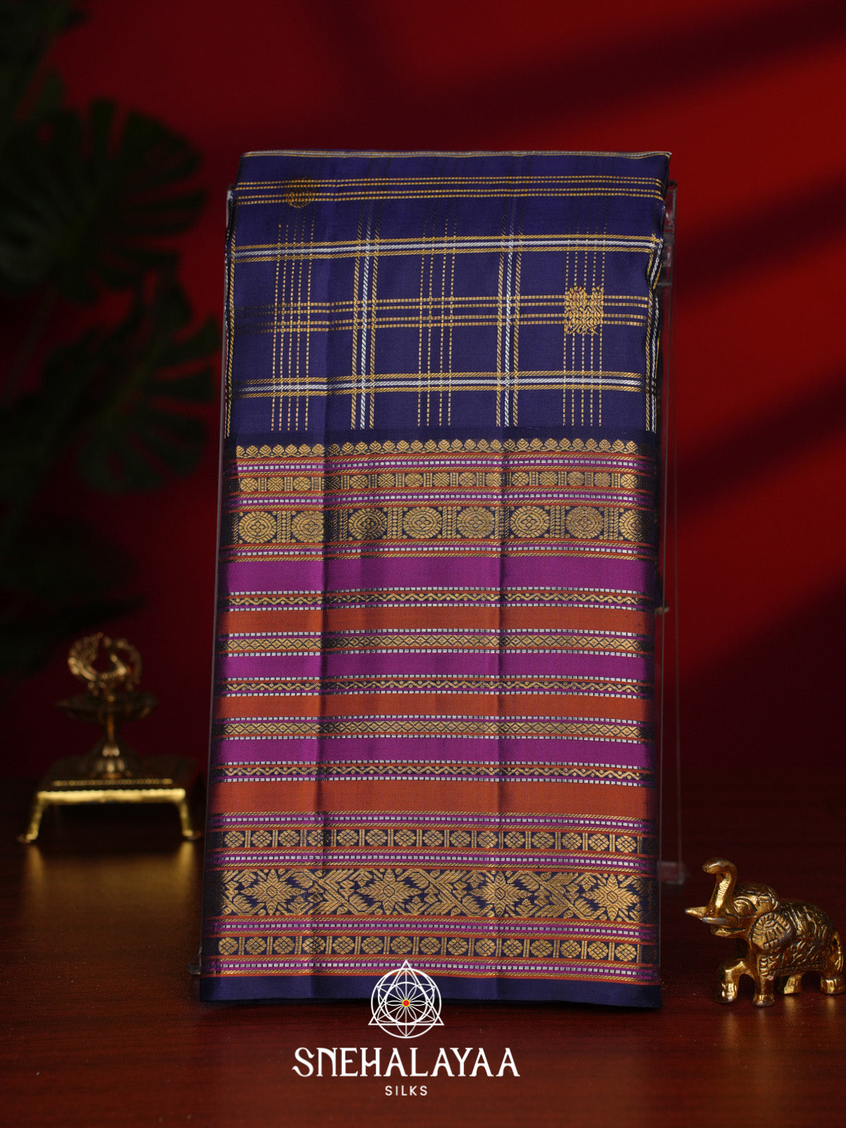 Purple Kanjivaram Silk Saree