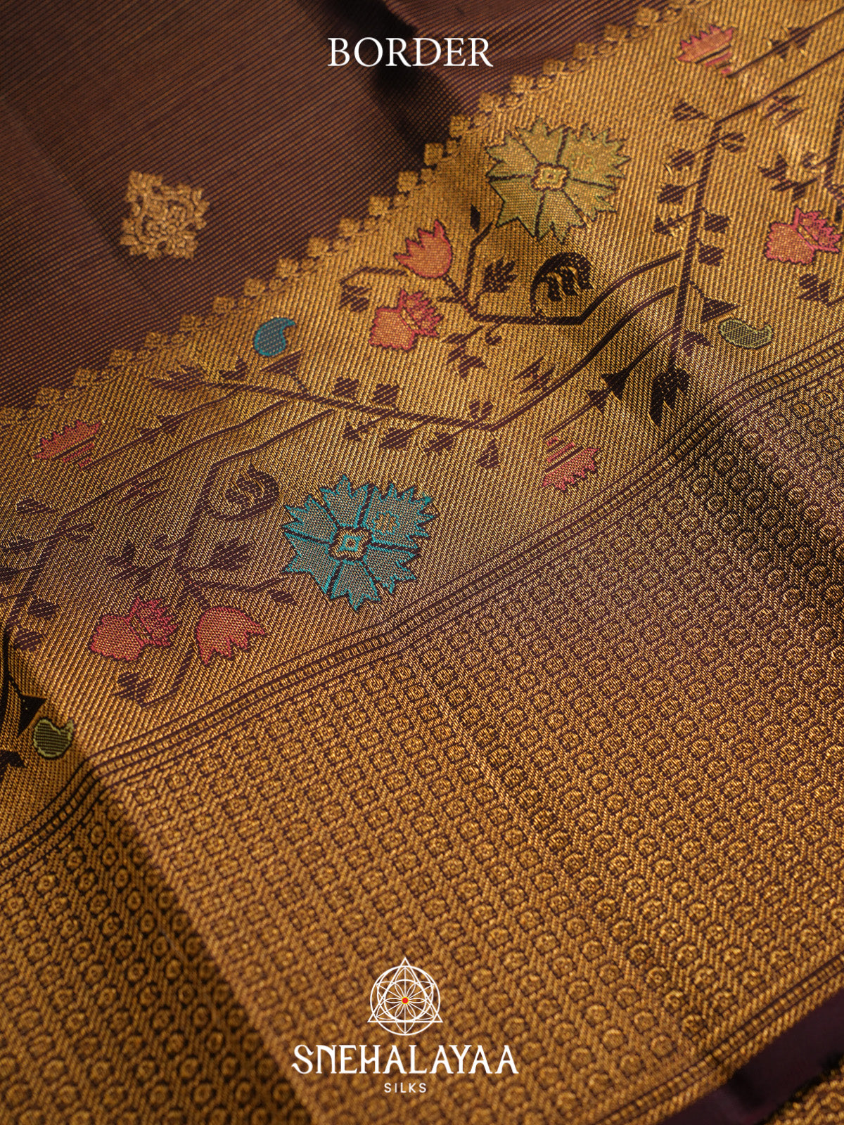 Coffee Brown Kanjivaram Silk Saree
