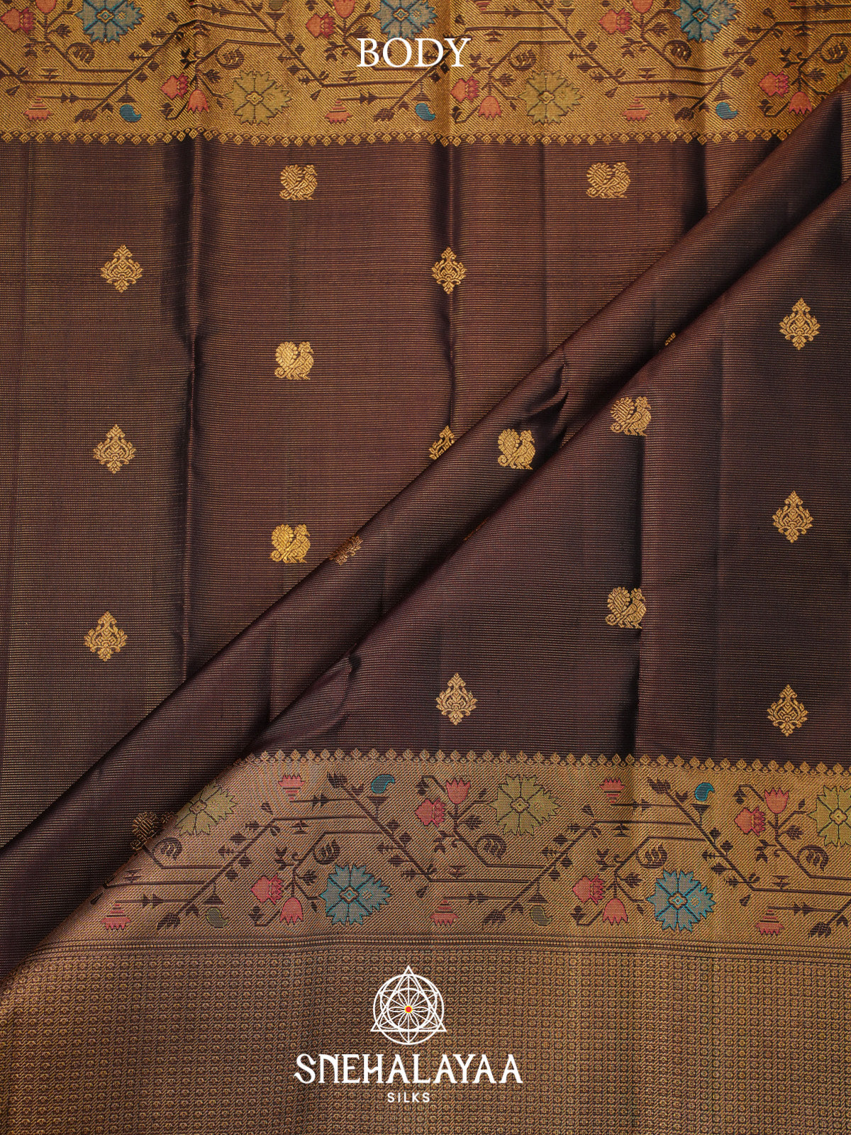 Coffee Brown Kanjivaram Silk Saree