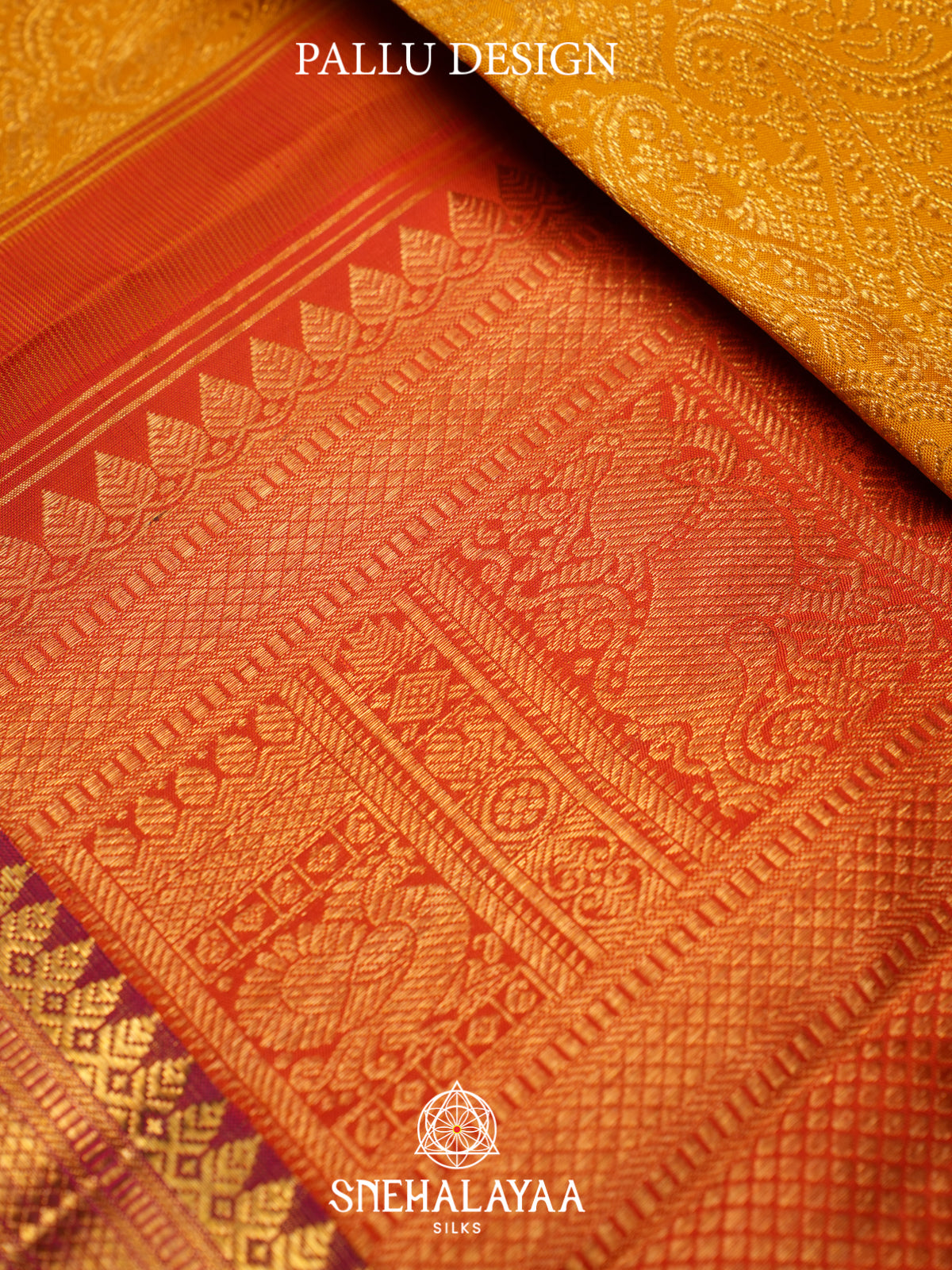 Golden Yellow Kanjivaram Silk Saree
