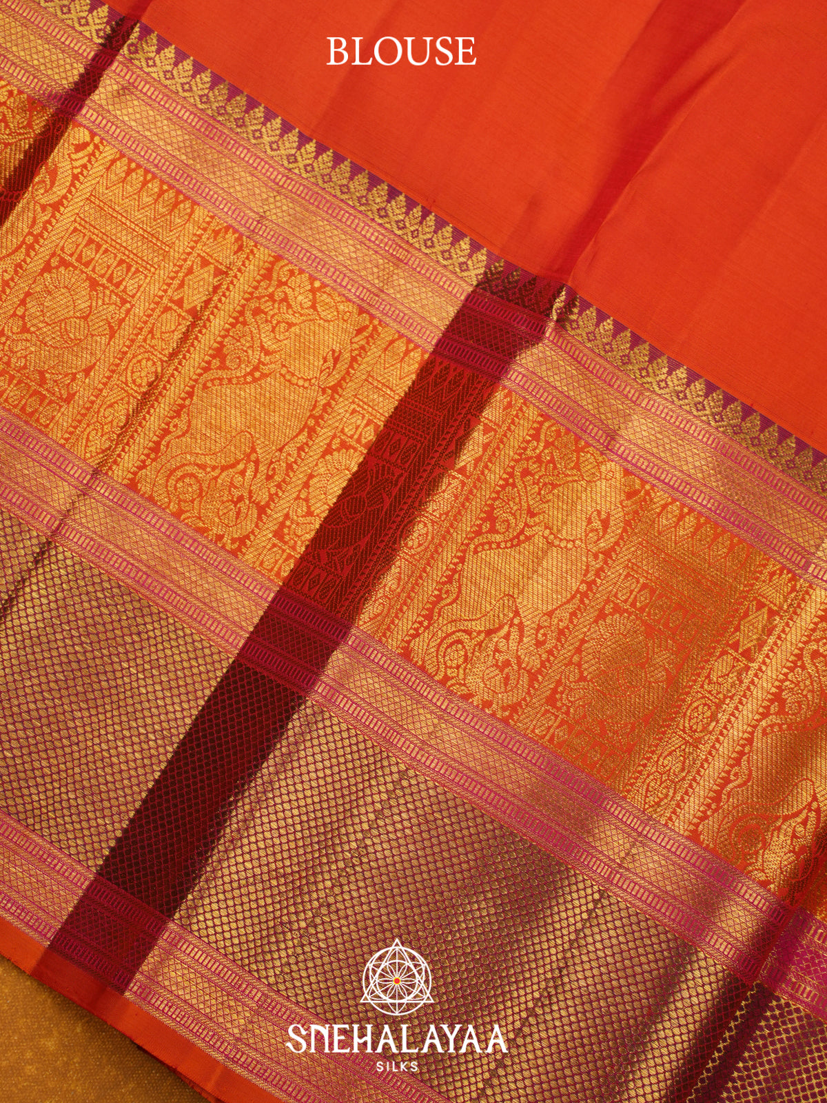 Golden Yellow Kanjivaram Silk Saree