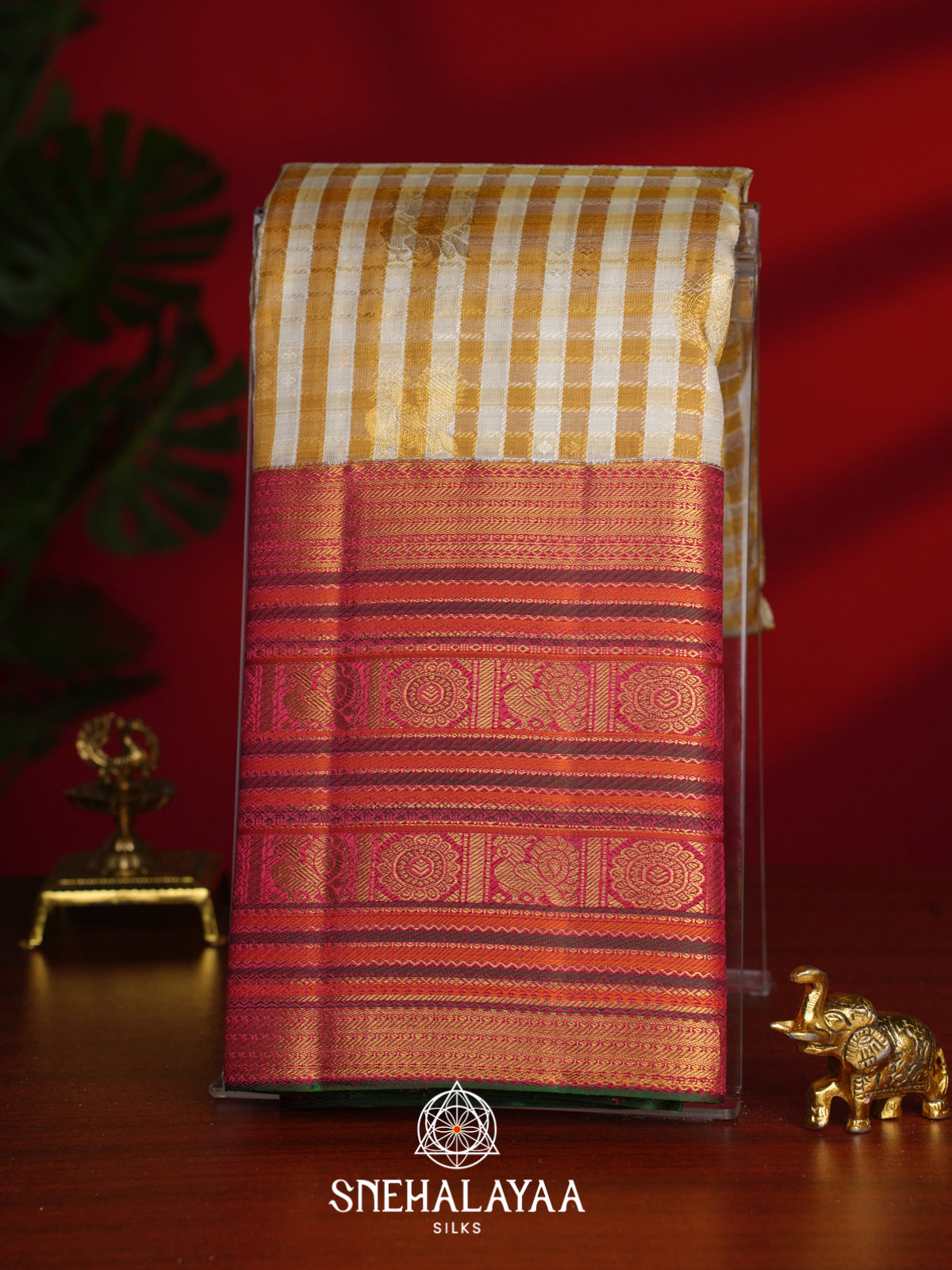 Yellow Kanjivaram Silk Saree