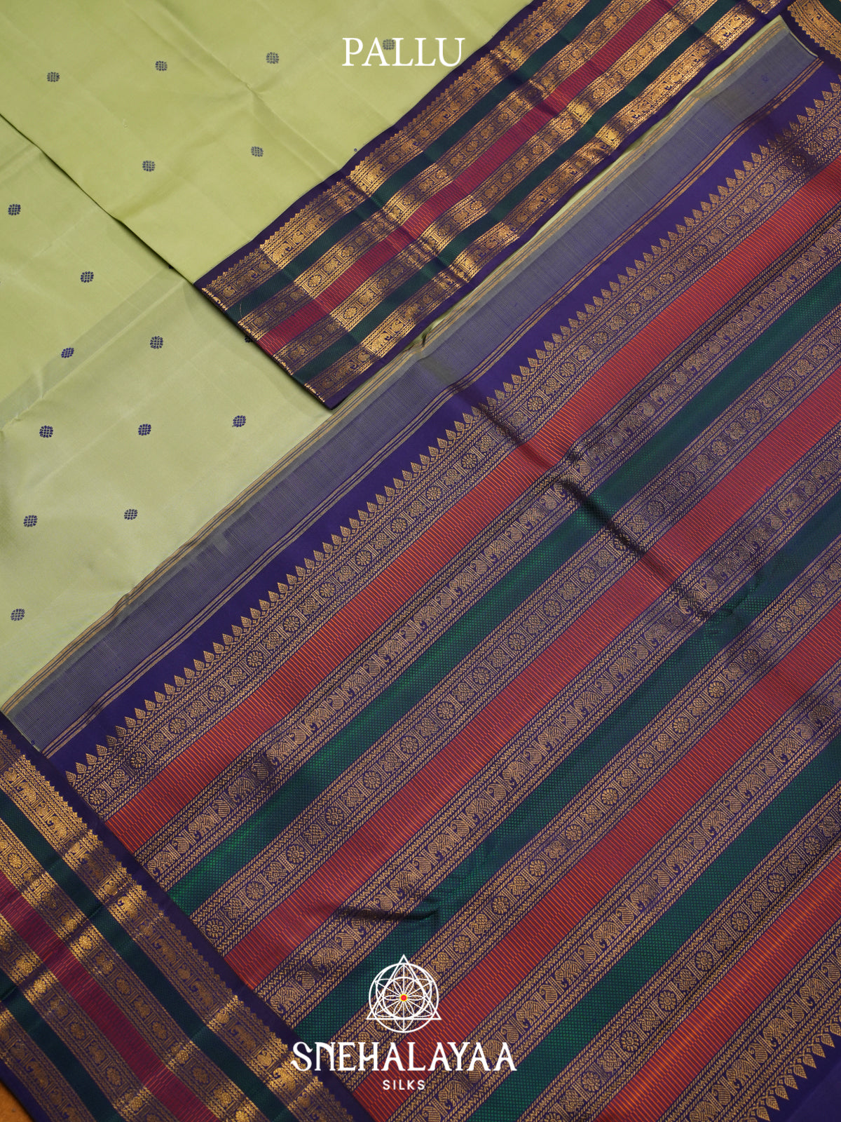 Pista Green Kanjivaram Silk Saree