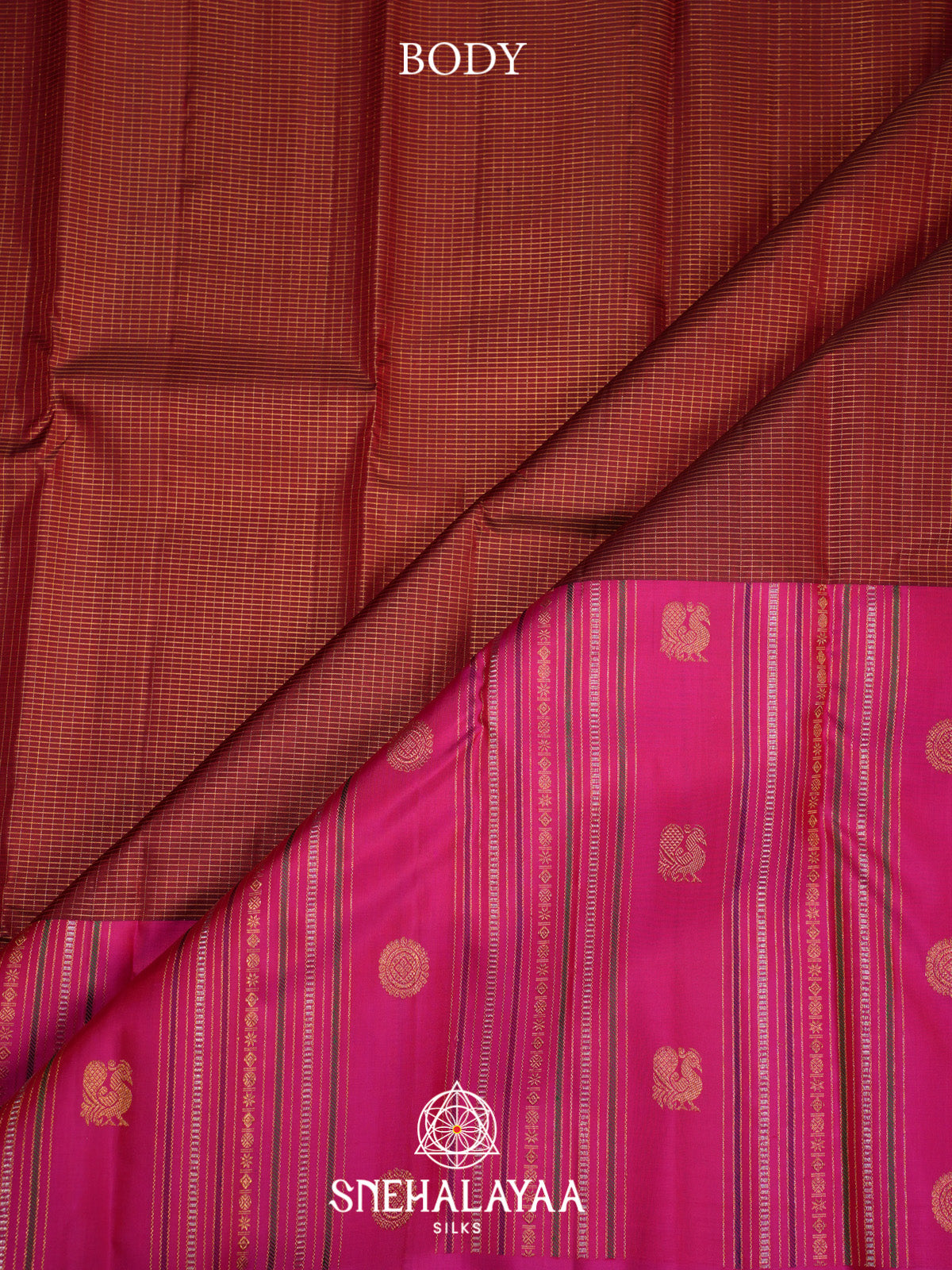 Maroon Kanjivaram Silk Saree