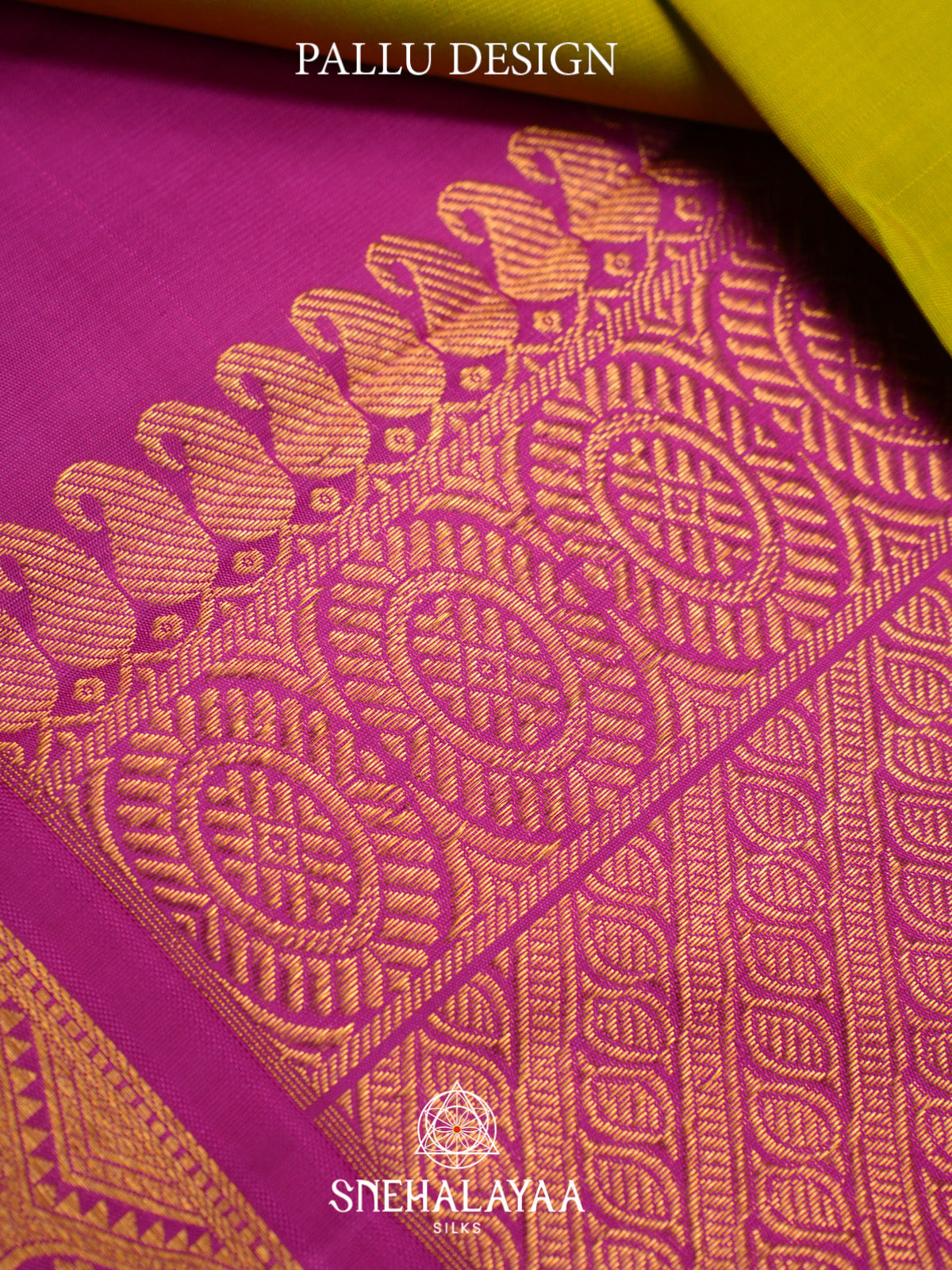 Chartreuse Green Kanjivaram Silk Saree