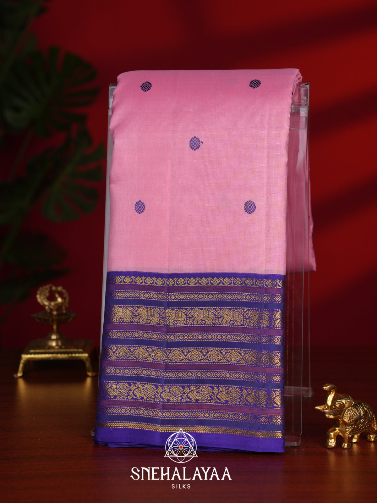 Pink Kanjivaram Silk Saree