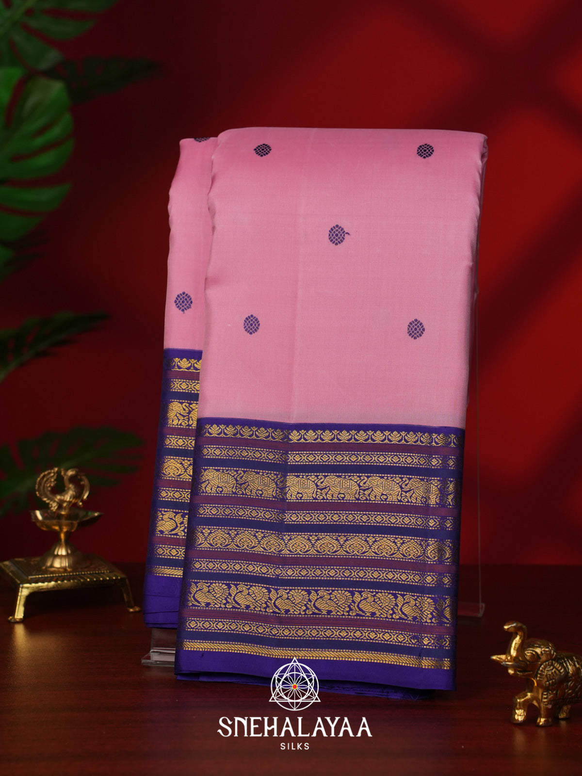 Pink Kanjivaram Silk Saree