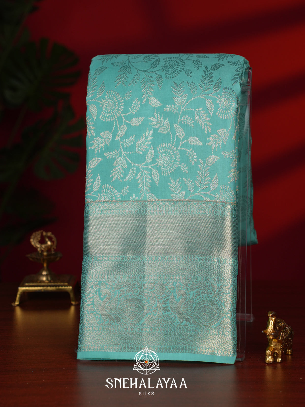 Mint Green Kanjivaram Silk Saree