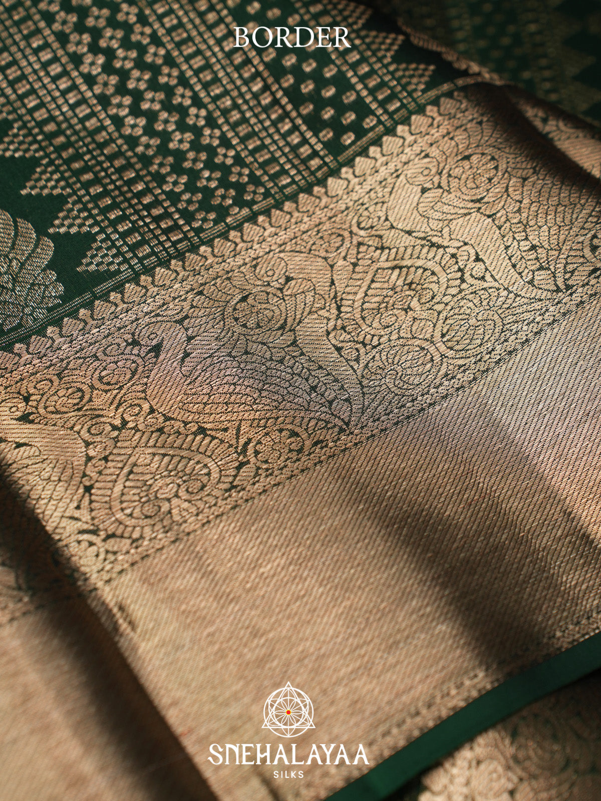 Forest Green Kanjivaram Silk Saree