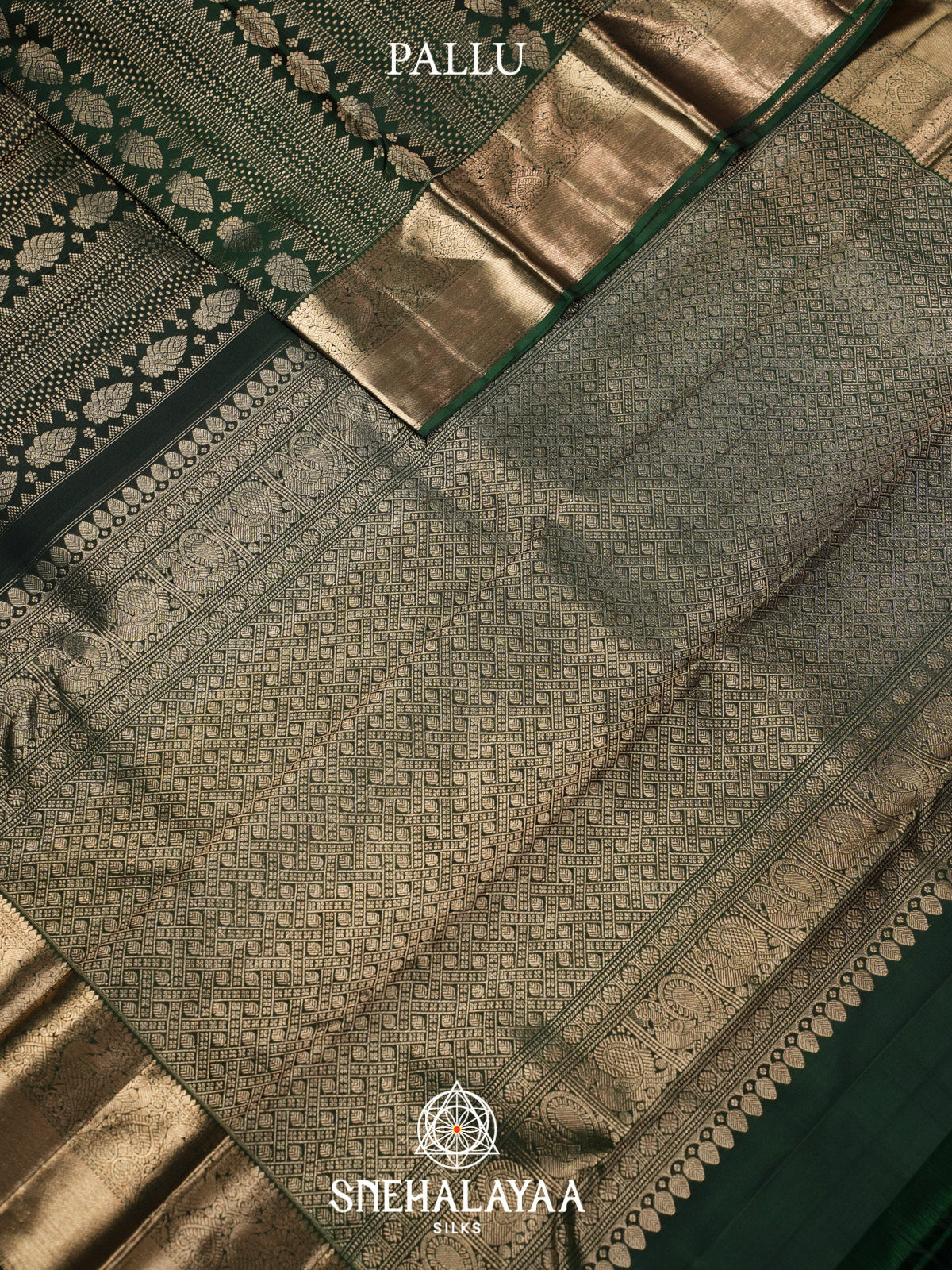 Forest Green Kanjivaram Silk Saree