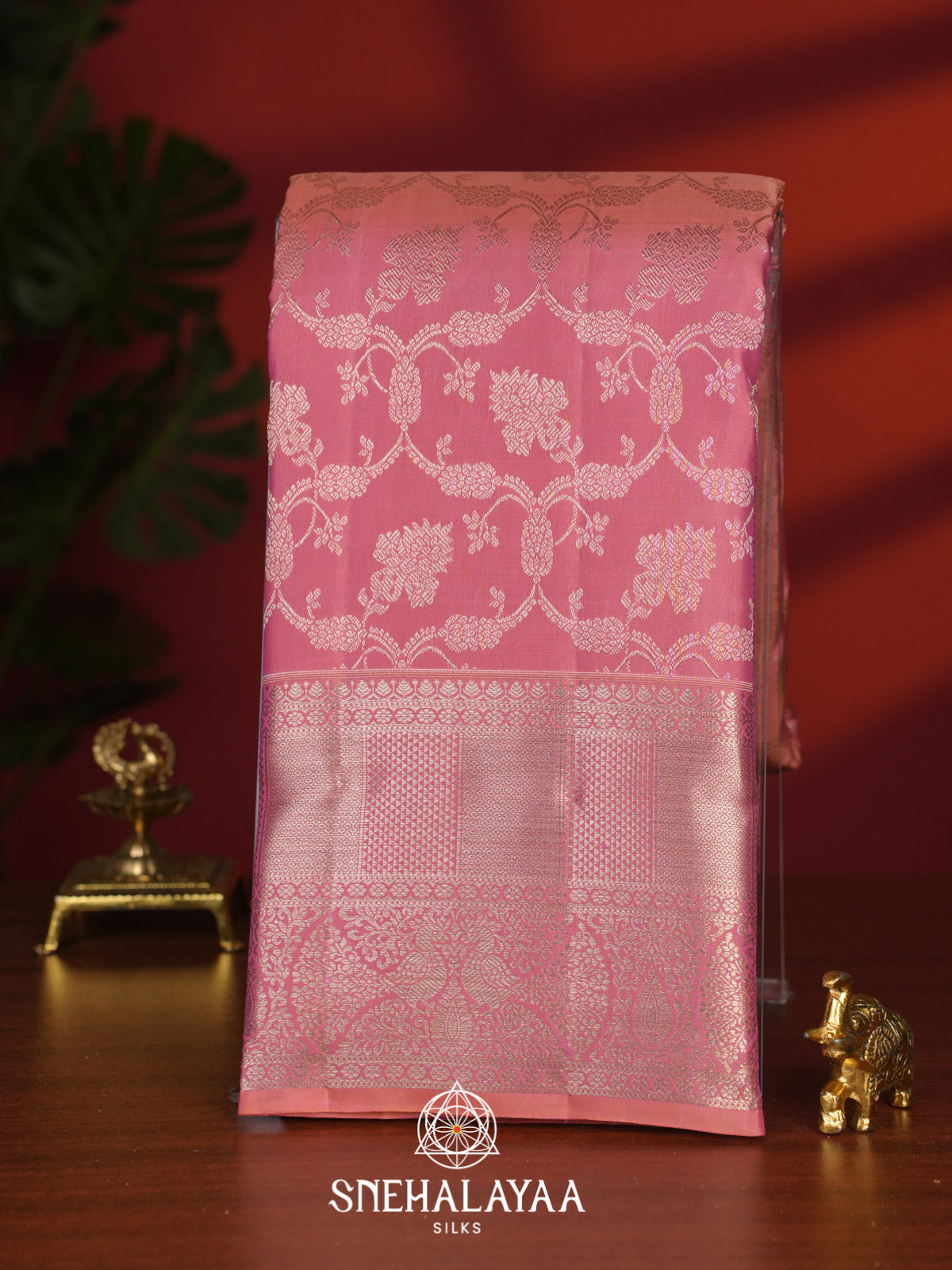 Pink Kanjivaram Silk Saree