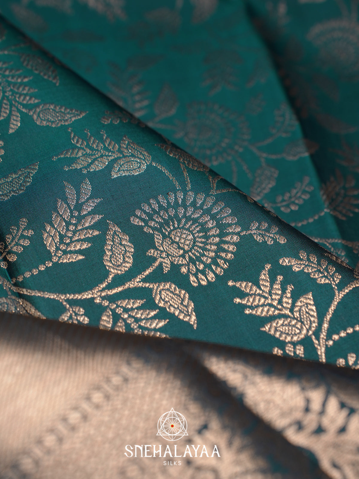 Forest Green Kanjivaram Silk Saree