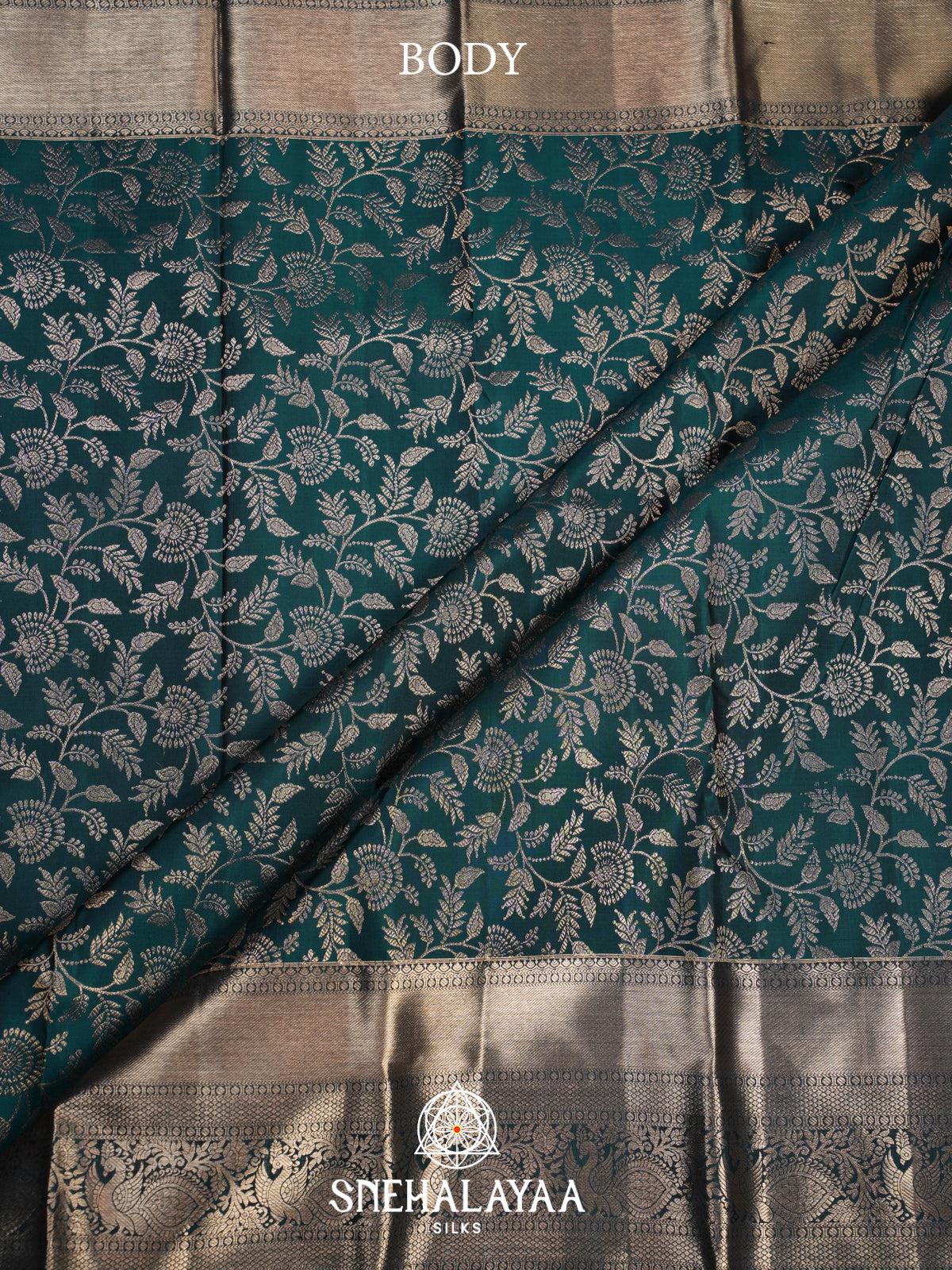 Forest Green Kanjivaram Silk Saree