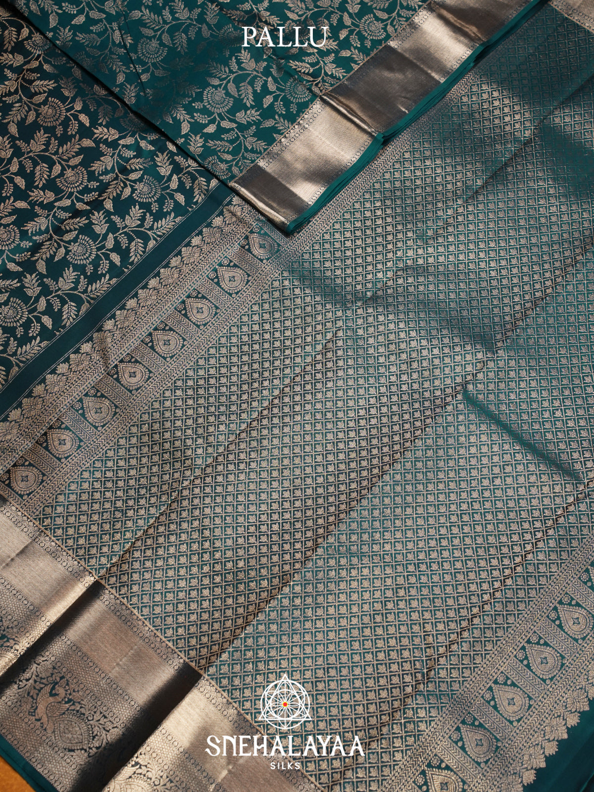 Forest Green Kanjivaram Silk Saree