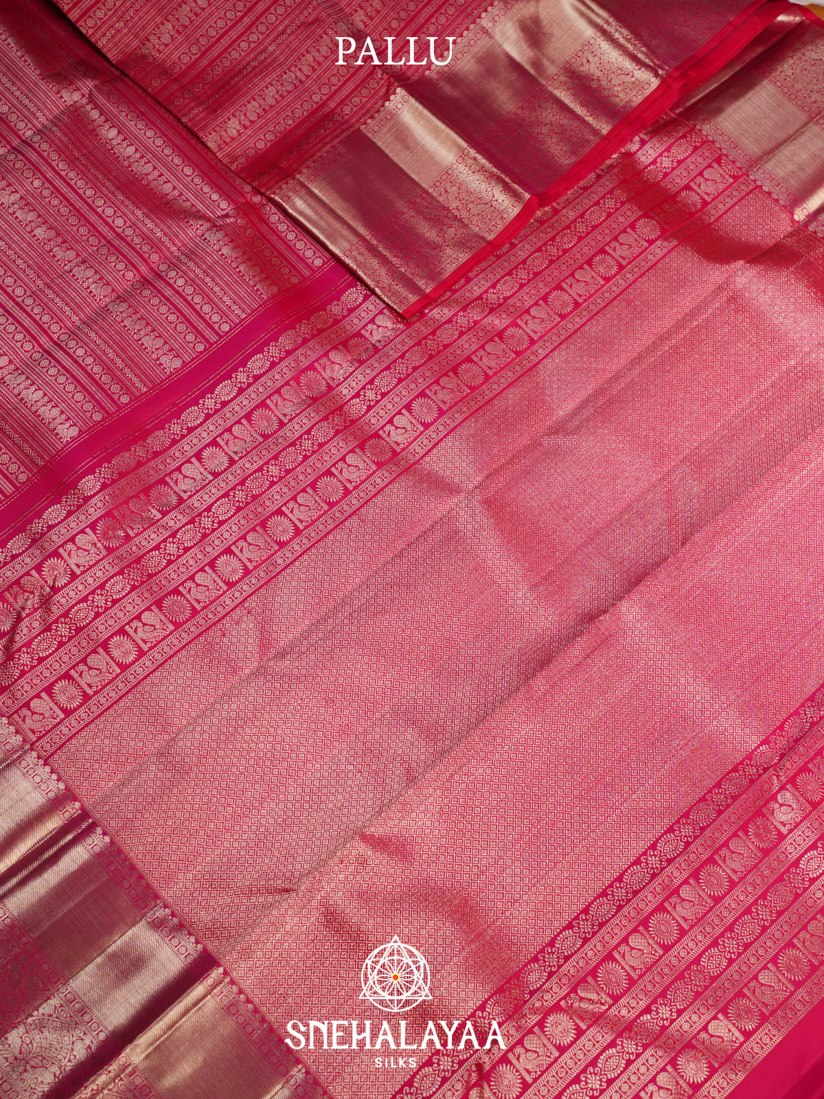 Pink Kanjivaram Silk Saree