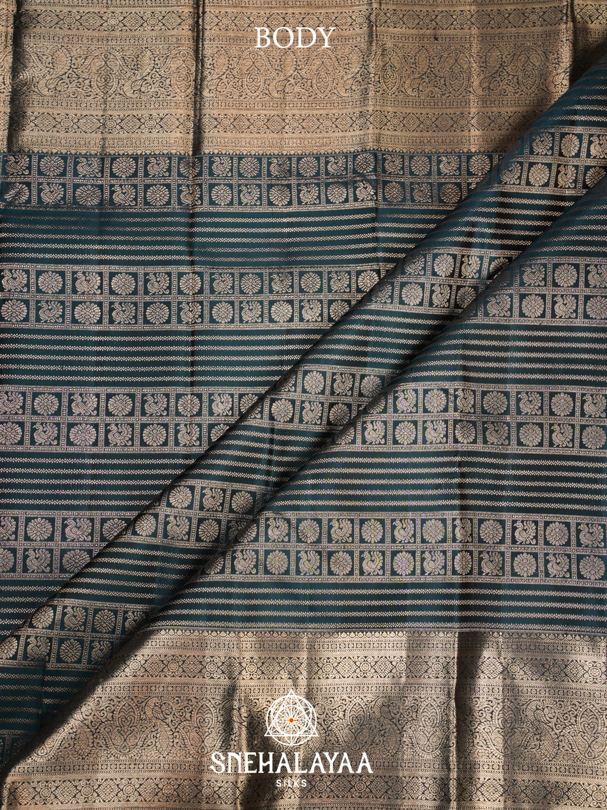 Forest Green Kanjivaram Silk Saree