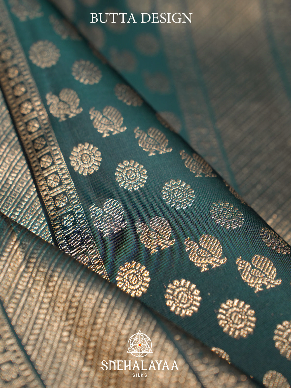 Forest Green Kanjivaram Silk Saree