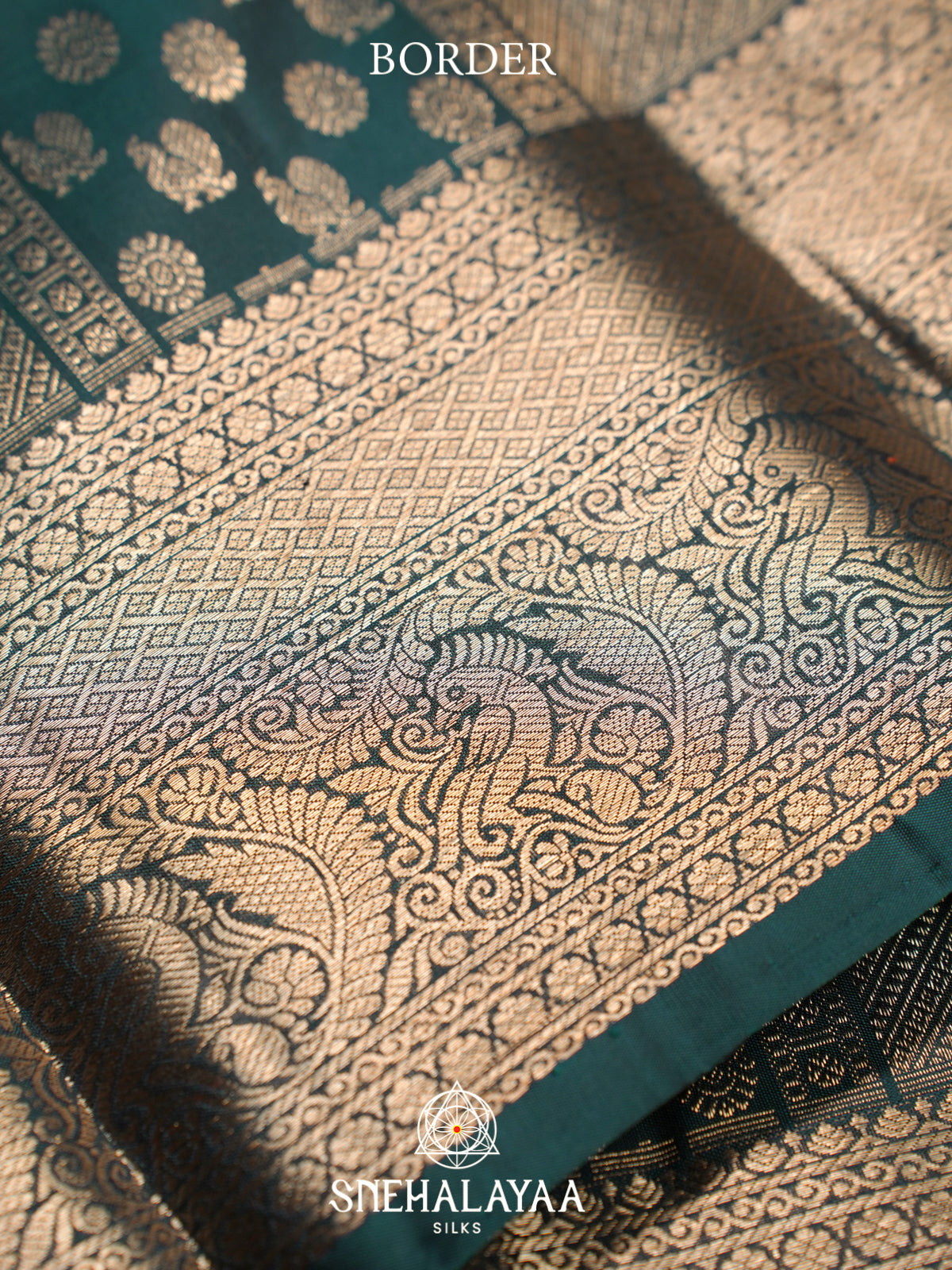 Forest Green Kanjivaram Silk Saree