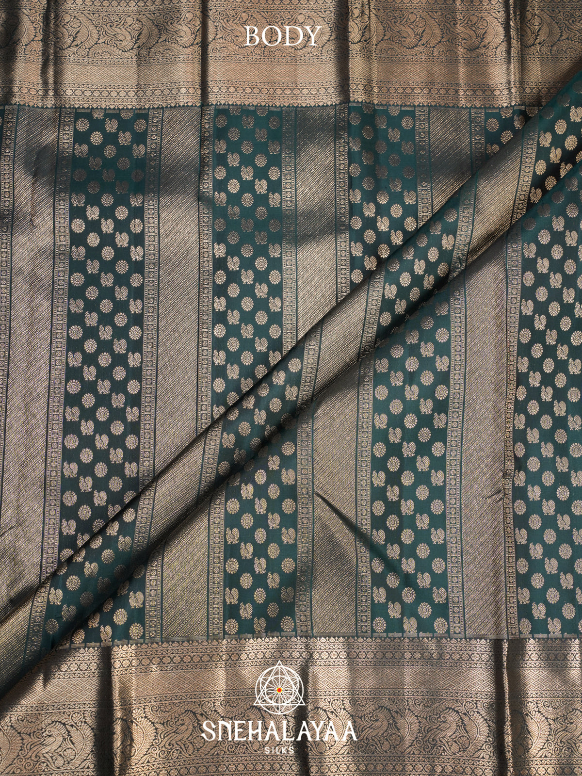 Forest Green Kanjivaram Silk Saree